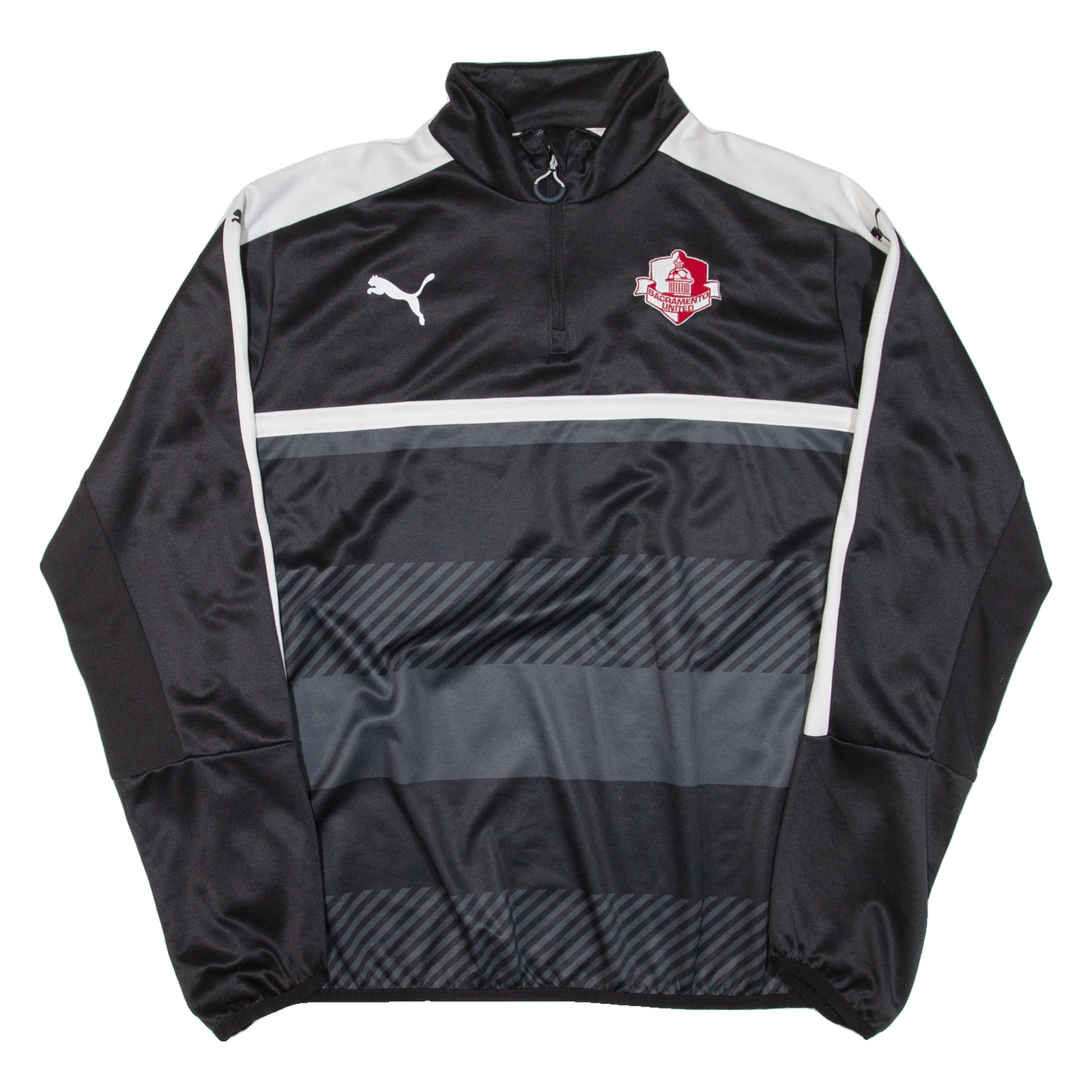 PUMA Mens Sweatshirt Black 1/4 Zip 2XL Refurbished - N/A refurbished available on Cerqular
