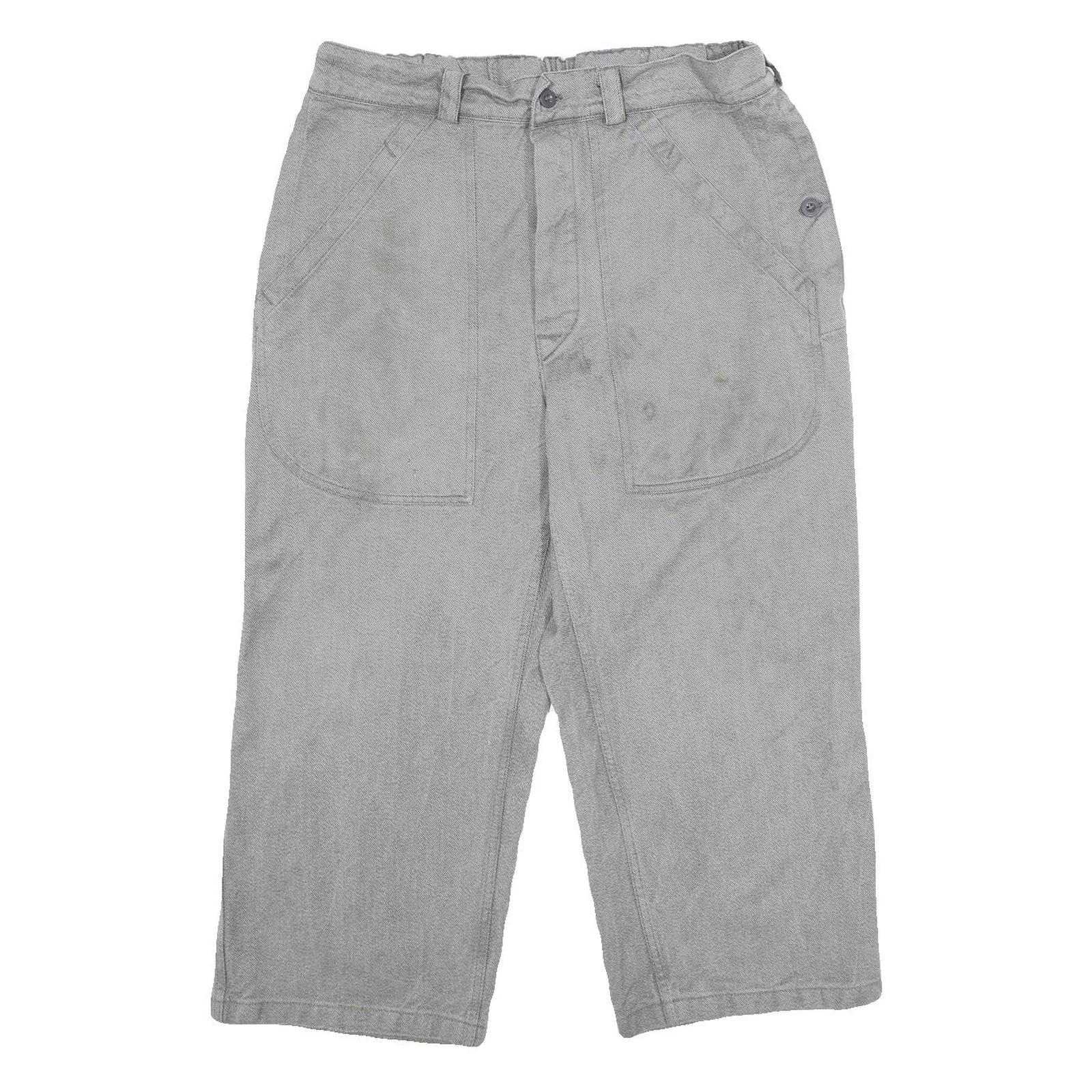 SPILAG Mens Cotton Grey Regular Fit Straight Trousers W32 L25 Casual Utility Refurbished - N/A refurbished available on Cerqular