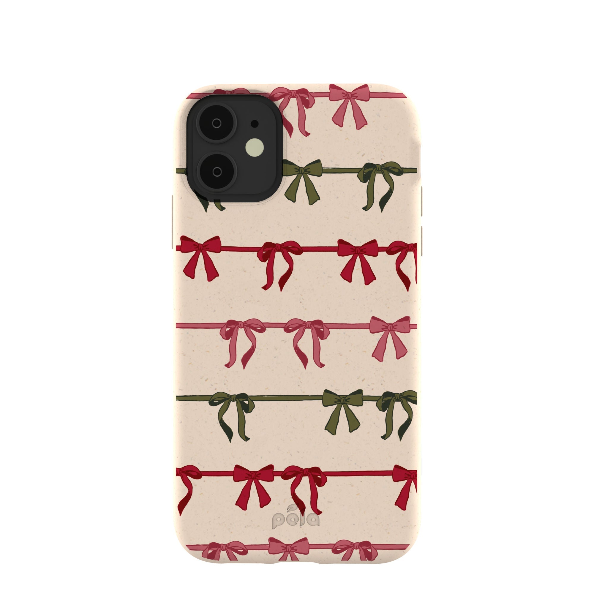 Seashell Holiday Bows iPhone 11 Case Refurbished - Pela Case refurbished available on Cerqular