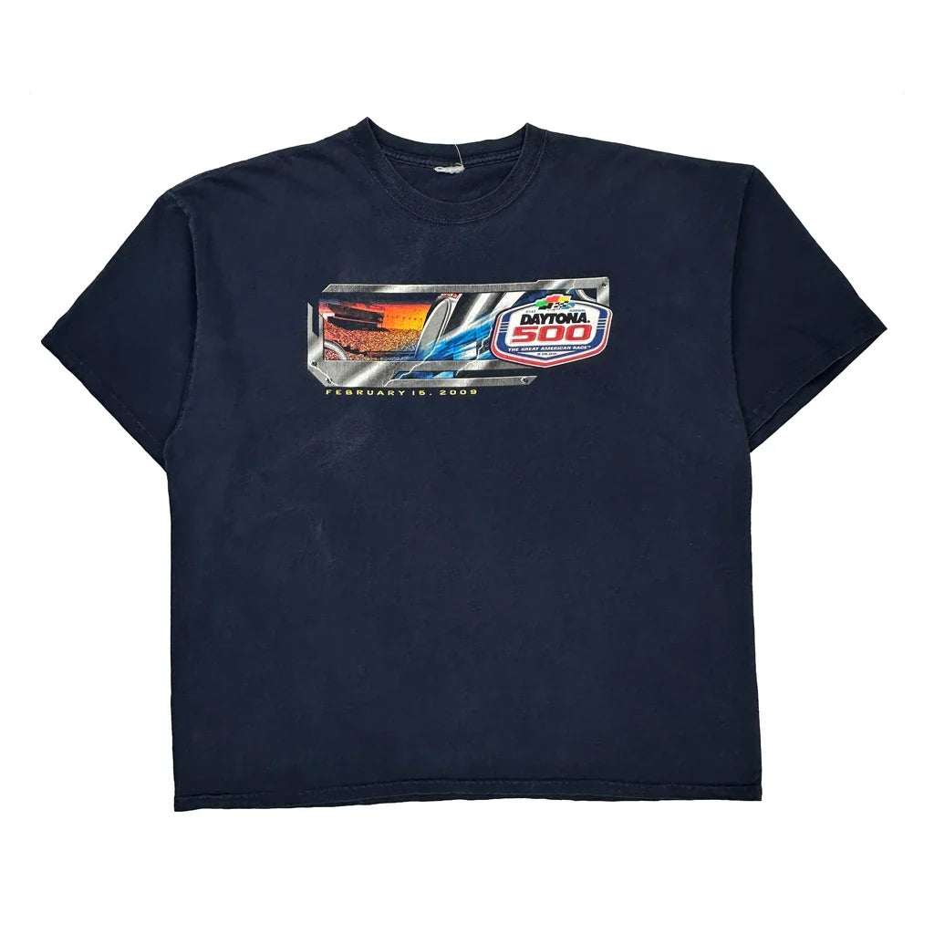Daytona 500 Nascar T-Shirt - 2XL Multicoloured Cotton Refurbished - Thrifted (note: this is a term often used to describe second- refurbished available on Cerqular