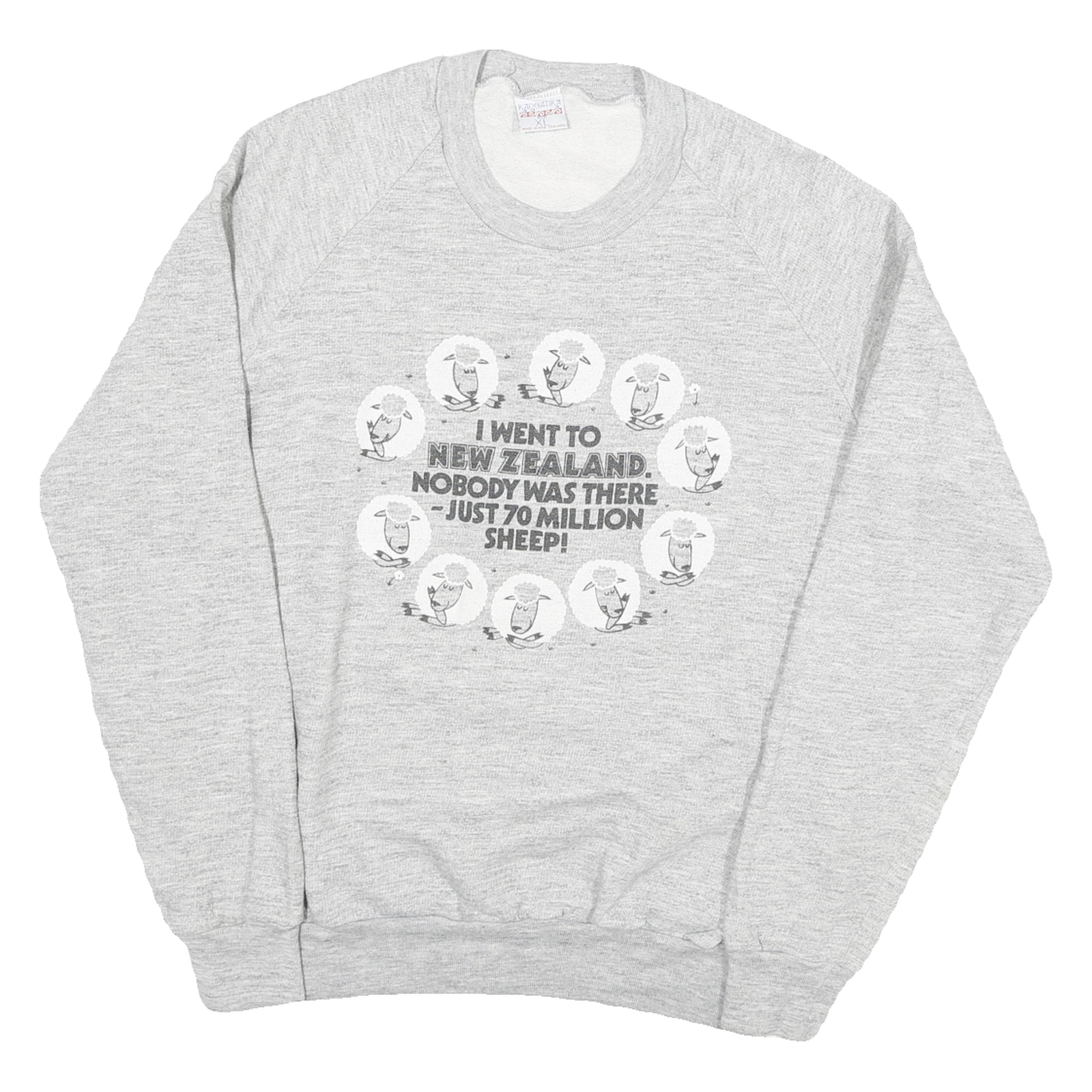 RANCATIRA Womens Grey XL Cotton Blend Crew Neck Sweatshirt Sheep Graphic Refurbished - N/A refurbished available on Cerqular