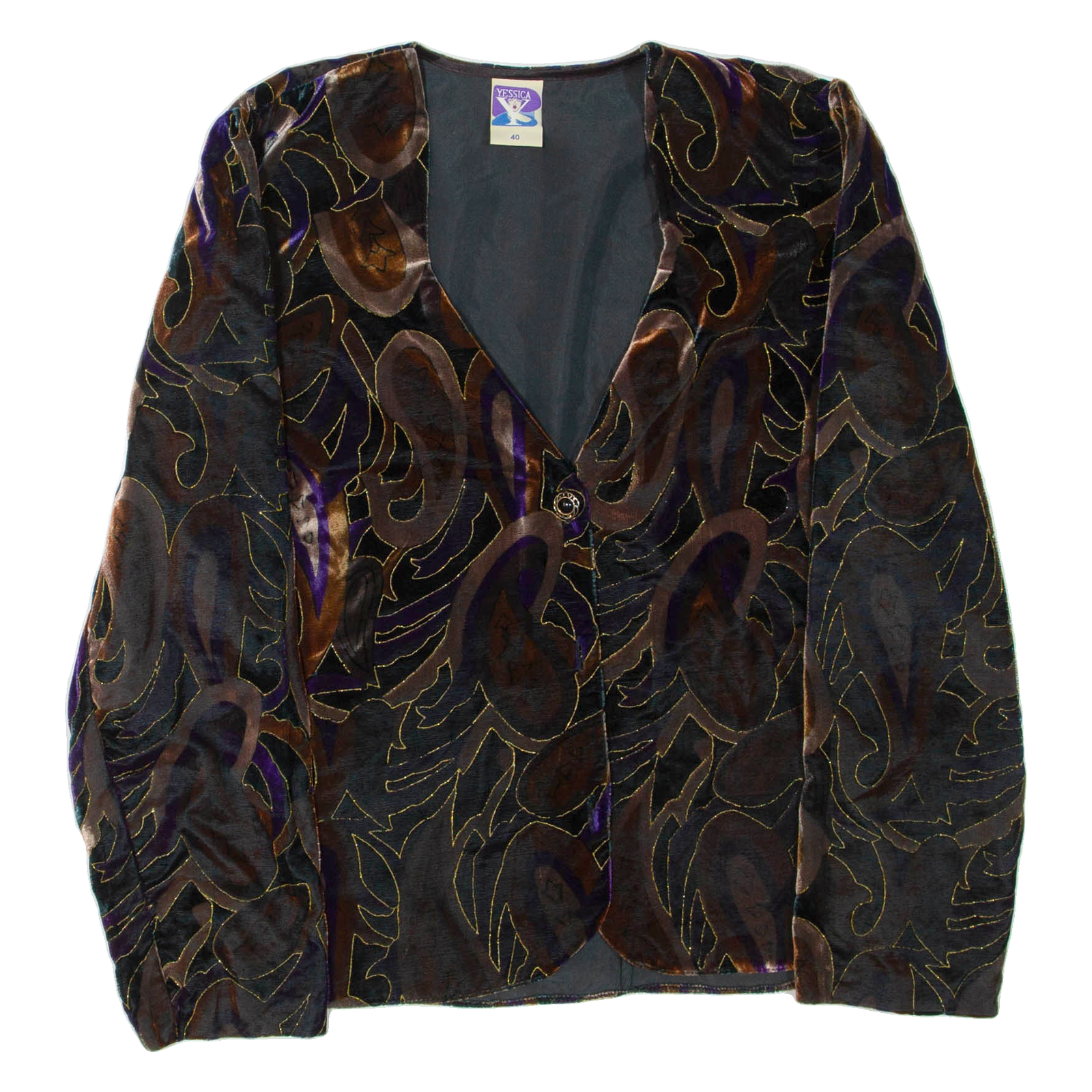 YESSICA Womens Jacket Black Floral M Refurbished - N/A refurbished available on Cerqular