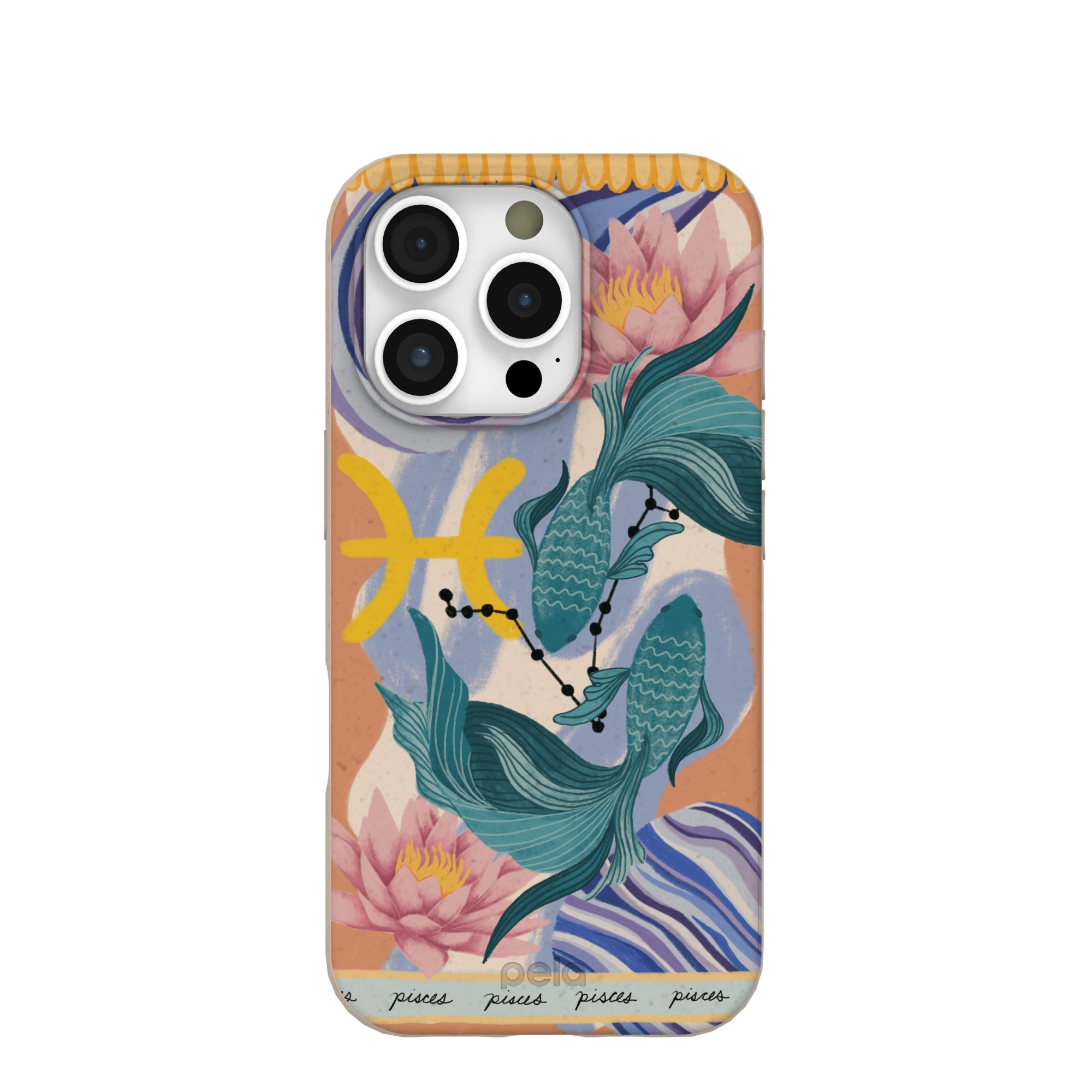 Seashell Pisces Fish iPhone 16 Pro Case Refurbished - Pela Case refurbished available on Cerqular