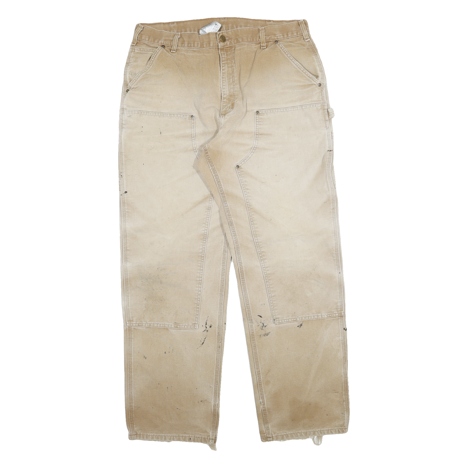 CARHARTT Mens Jeans Beige Relaxed Straight Denim Medium W34 L31 Workwear Utility Refurbished - N/A refurbished available on Cerqular