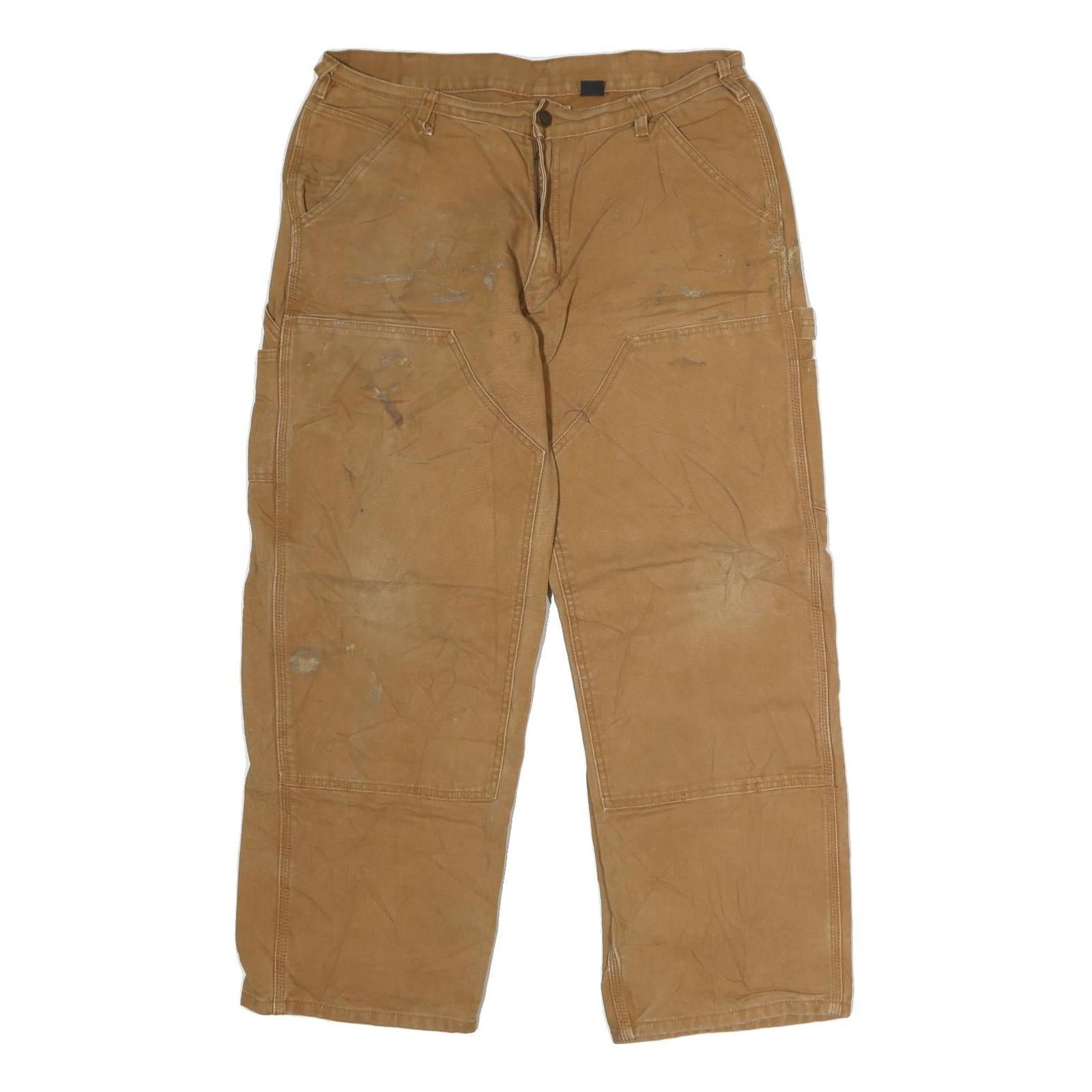 DICKIES Mens Regular Fit Brown Cotton Workwear Jeans W36 L31 Zip Pocket Refurbished - N/A refurbished available on Cerqular