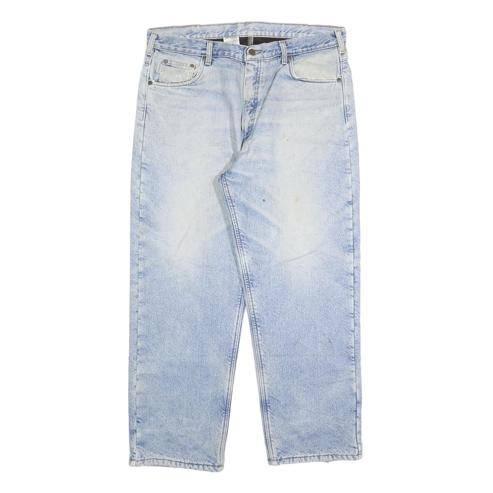 CARHARTT Mens Jeans Blue Relaxed Straight Denim Light W38 L30 Casual Workwear Refurbished - N/A refurbished available on Cerqular