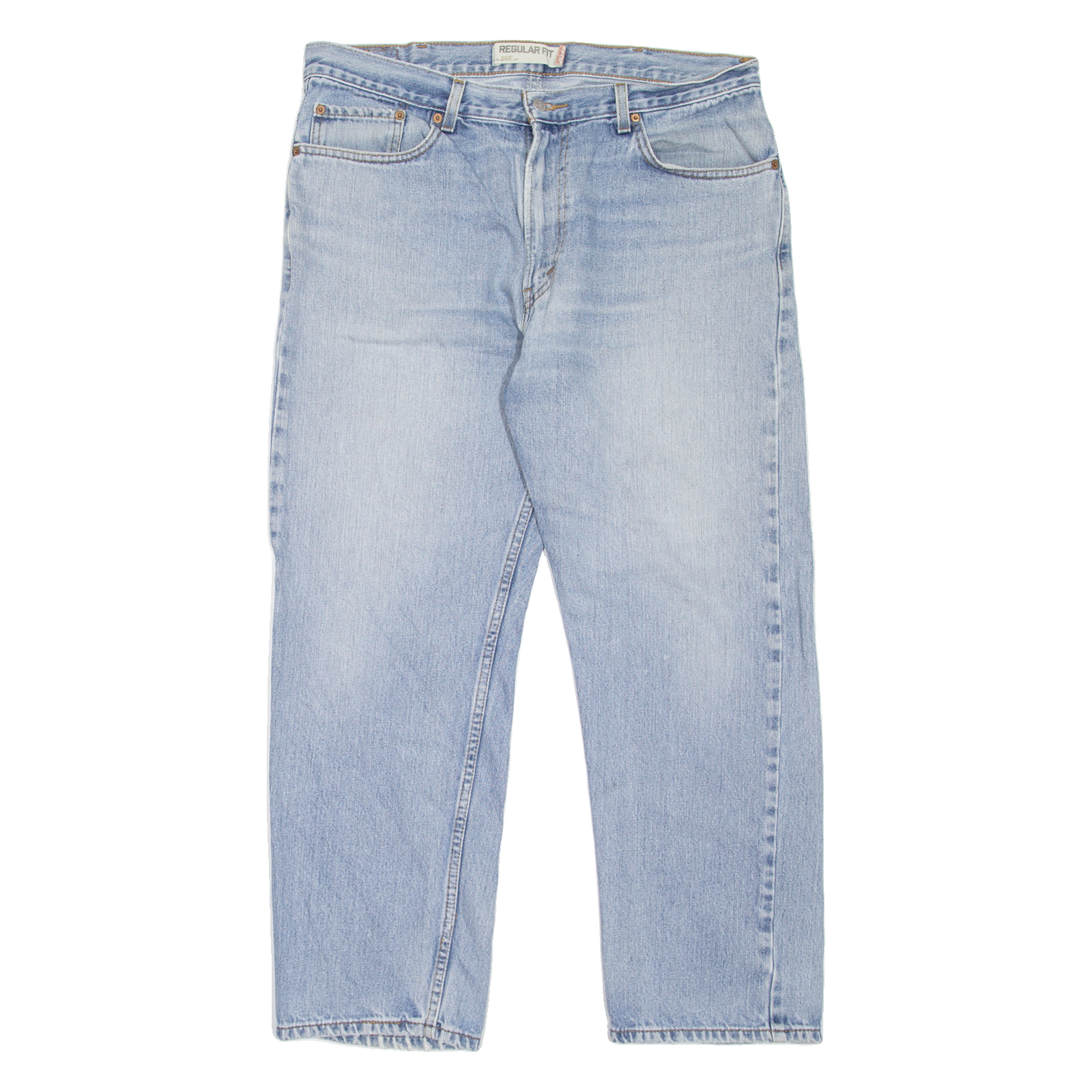 LEVI'S 505 Jeans Mens Blue Regular Straight Stone Wash W38 L30 Refurbished - N/A refurbished available on Cerqular