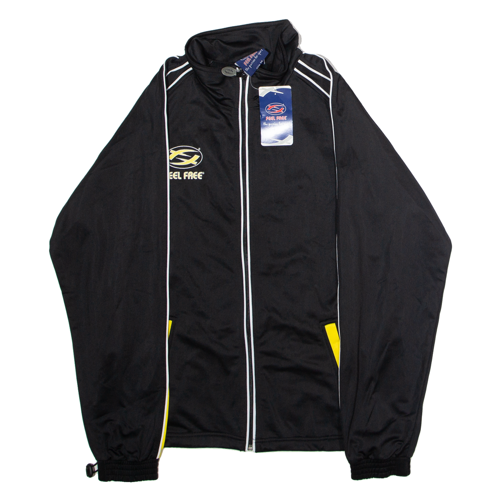 FEEL FREE Mens Track Jacket Black Colourblock XS Refurbished - N/A refurbished available on Cerqular