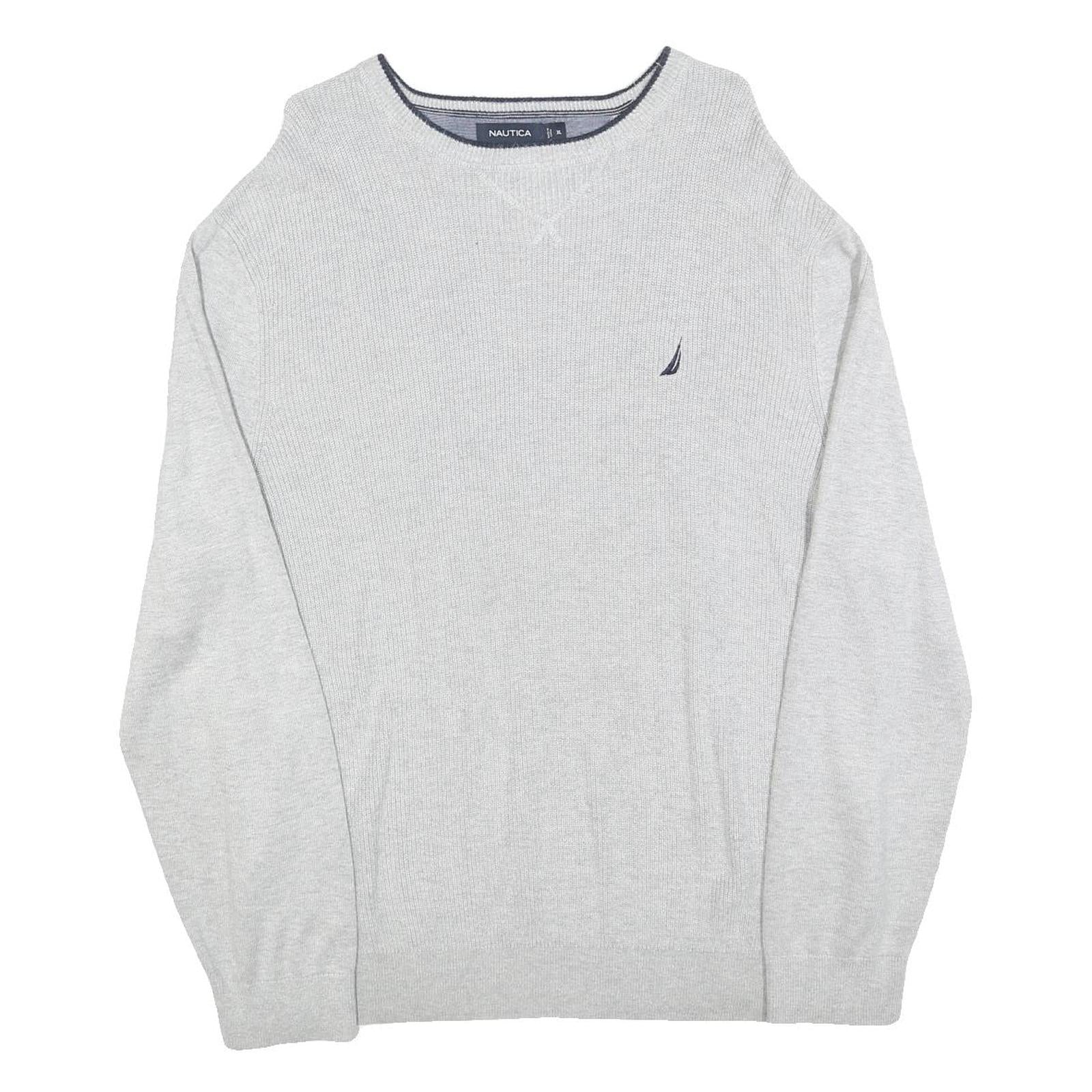Buy NAUTICA Mens Grey Cotton Blend Plain Jumper Crew Neck Basic Knit XL Casual Refurbished - $32.49 NAUTICA Mens Grey Cotton Blend Plain Jumper Crew Neck Basic Knit XL Casual Refurbished - N/A refurbished available on Cerqular