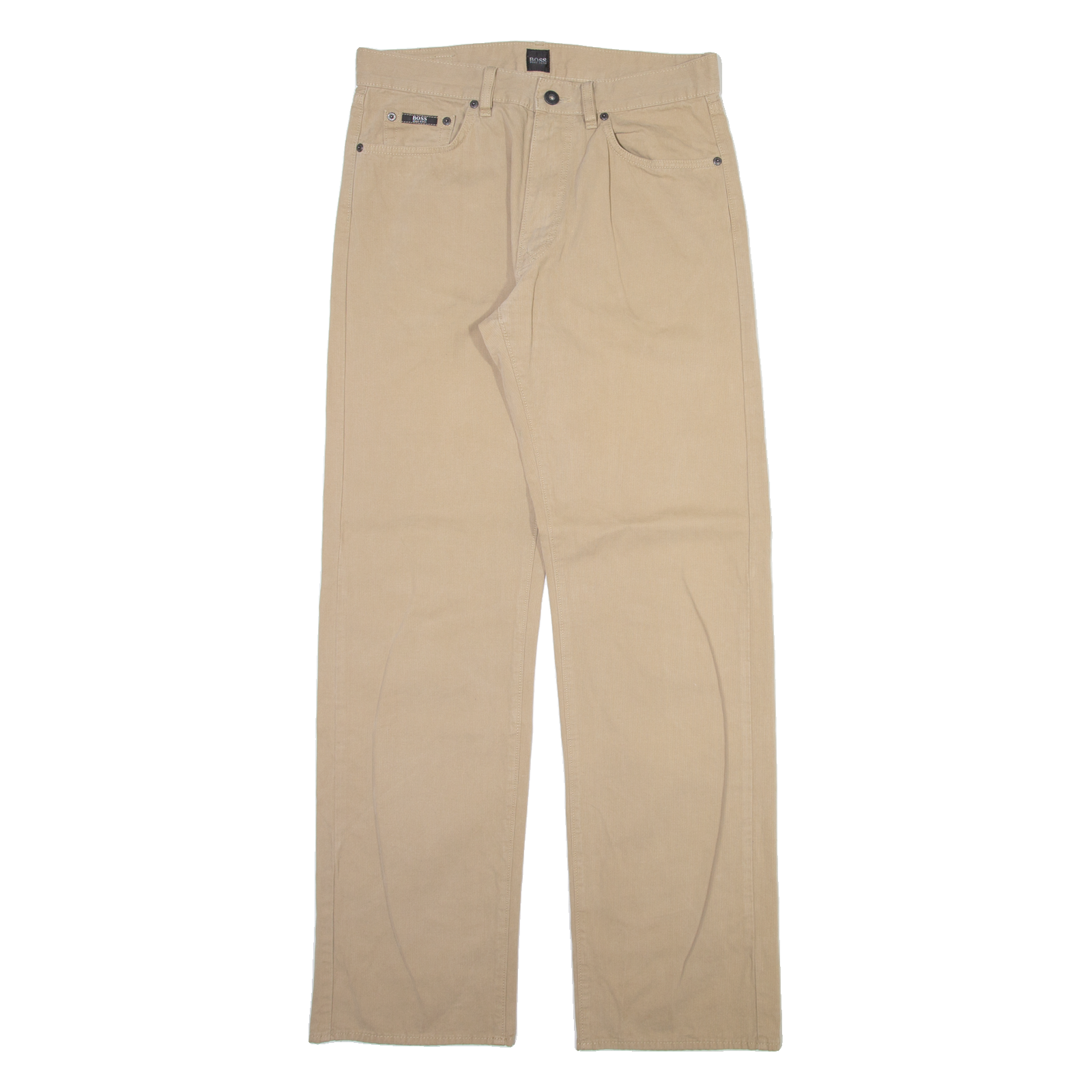 BOSS Mens Trousers Beige Regular Straight W33 L34 Refurbished - N/A refurbished available on Cerqular