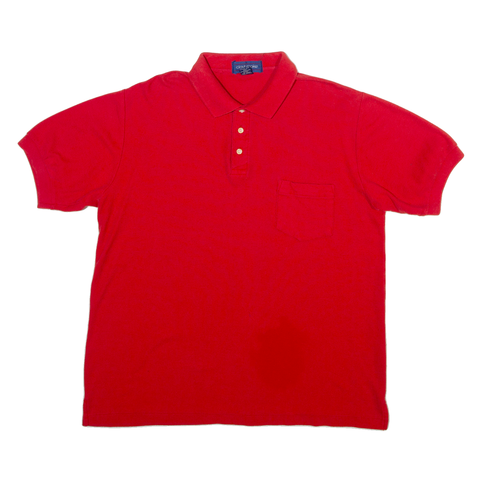 CLAY BROOKE Mens Polo Shirt Red L Refurbished - N/A refurbished available on Cerqular