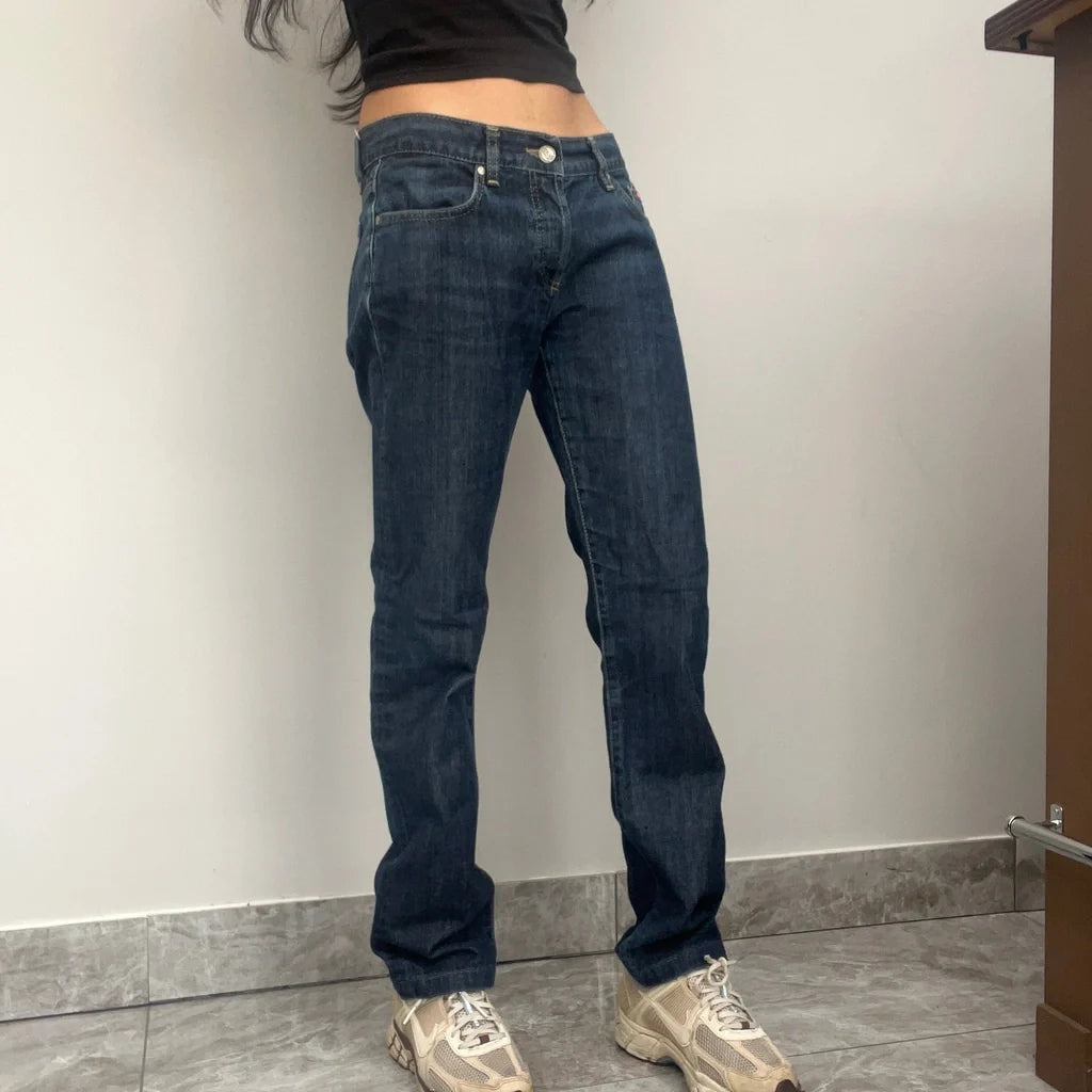 Gas Jeans - 30W UK 8 Blue Cotton Refurbished - Thrifted (note: this is a term often used to describe second- refurbished available on Cerqular