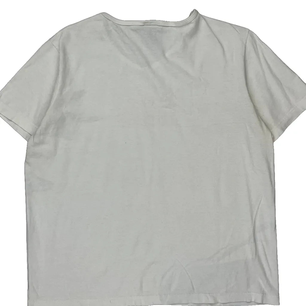 Just Do It Nike T-Shirt - Large White Cotton Refurbished - Thrifted (note: this is a term often used to describe second- refurbished available on Cerqular