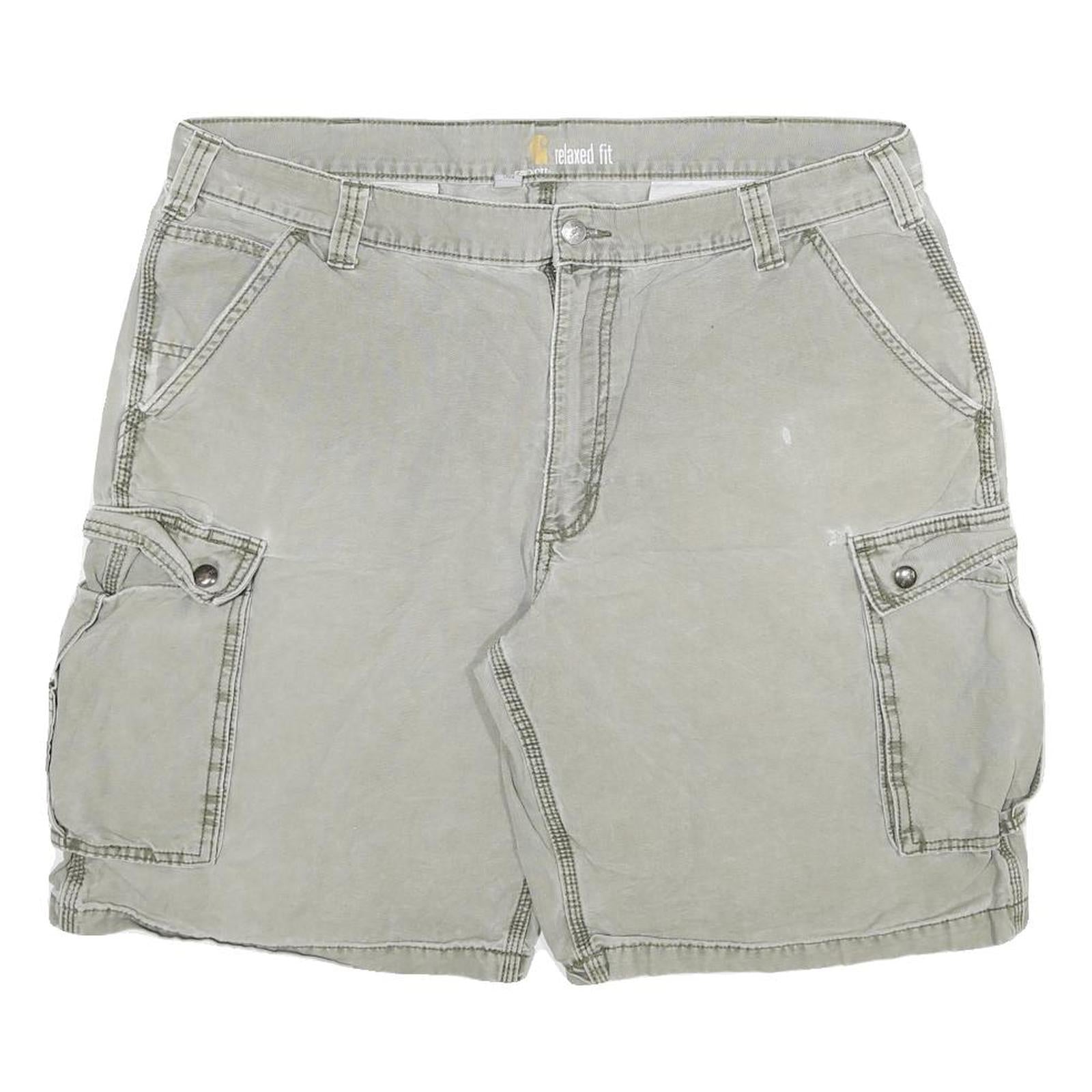 CARHARTT Mens Shorts Beige Cotton Blend Cargo Relaxed Fit 3XL W40 Pockets Refurbished - N/A refurbished available on Cerqular
