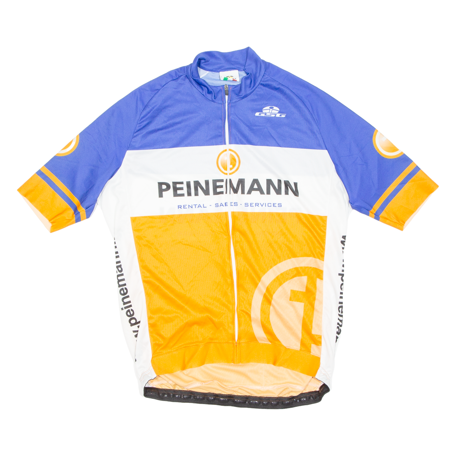 Cycling Mens Jersey Orange Full Zip XL Refurbished - N/A refurbished available on Cerqular