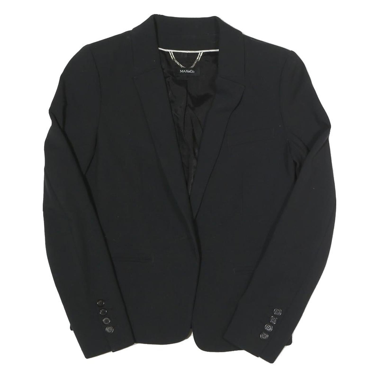 Buy MAX&CO Womens Black Tailored Jacket XS Polyester Blend Button Closure Classic Refurbished - $106.59 MAX&CO Womens Black Tailored Jacket XS Polyester Blend Button Closure Classic Refurbished - N/A refurbished available on Cerqular