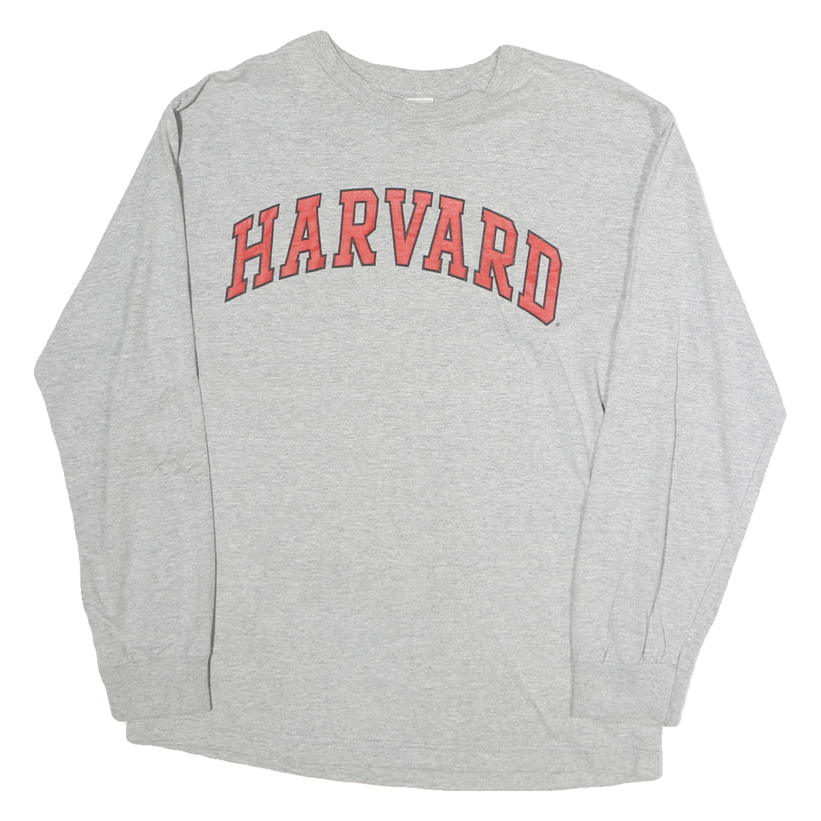 ALSTYLE Mens Grey Harvard Long Sleeve Crew Neck T-Shirt Cotton M Refurbished - N/A refurbished available on Cerqular
