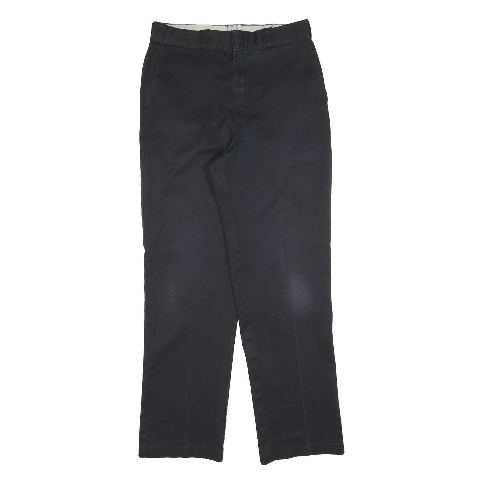DICKIES Mens Cotton Blend Black Relaxed Straight Trousers W33 L34 Workwear Refurbished - N/A refurbished available on Cerqular