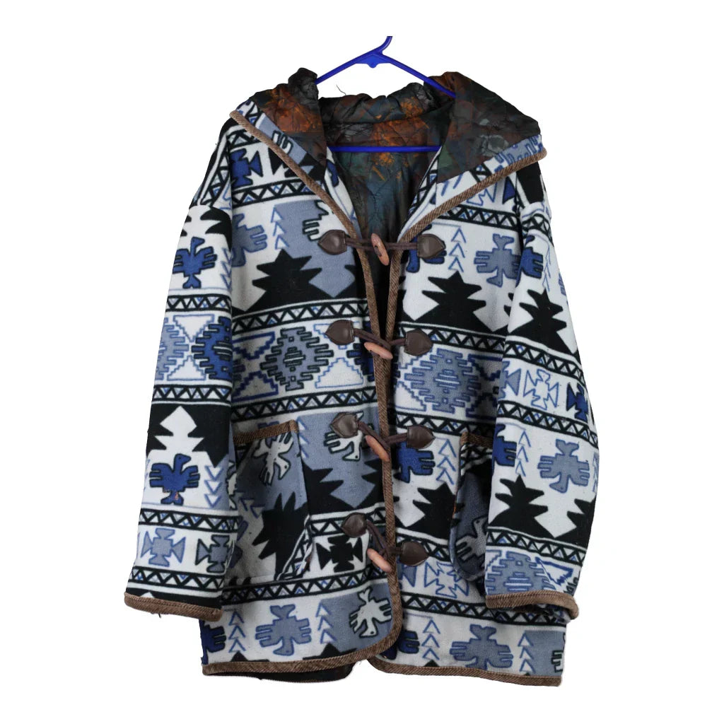 Unbranded Graphic Afghan Coat - 2XL Multicoloured Polyester Blend Refurbished - Thrifted (note: this is a term often used to describe second- refurbished available on Cerqular