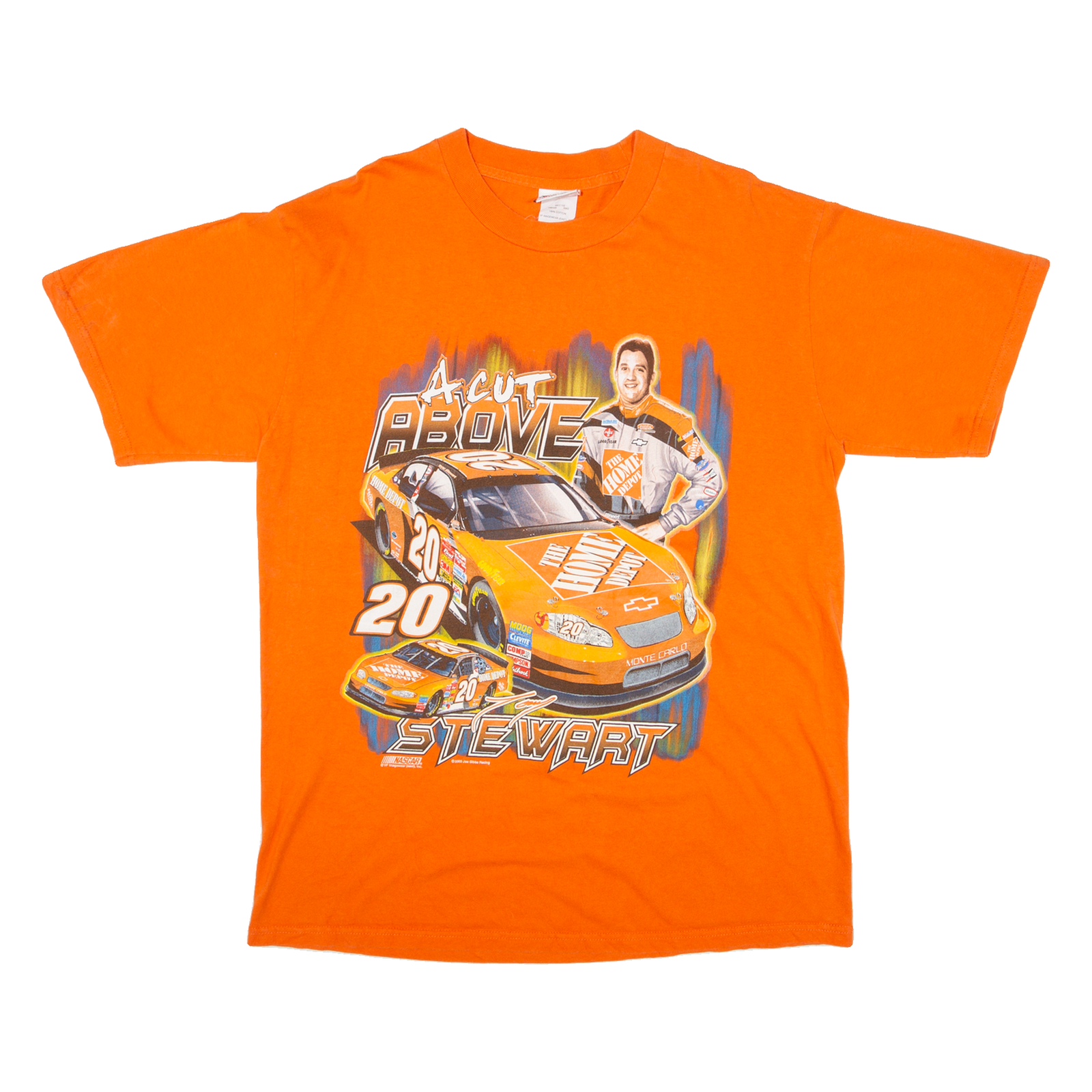 CHASE AUTHENTICS Nascar Tony Stewart Mens T-Shirt Orange USA L Refurbished - N/A refurbished available on Cerqular