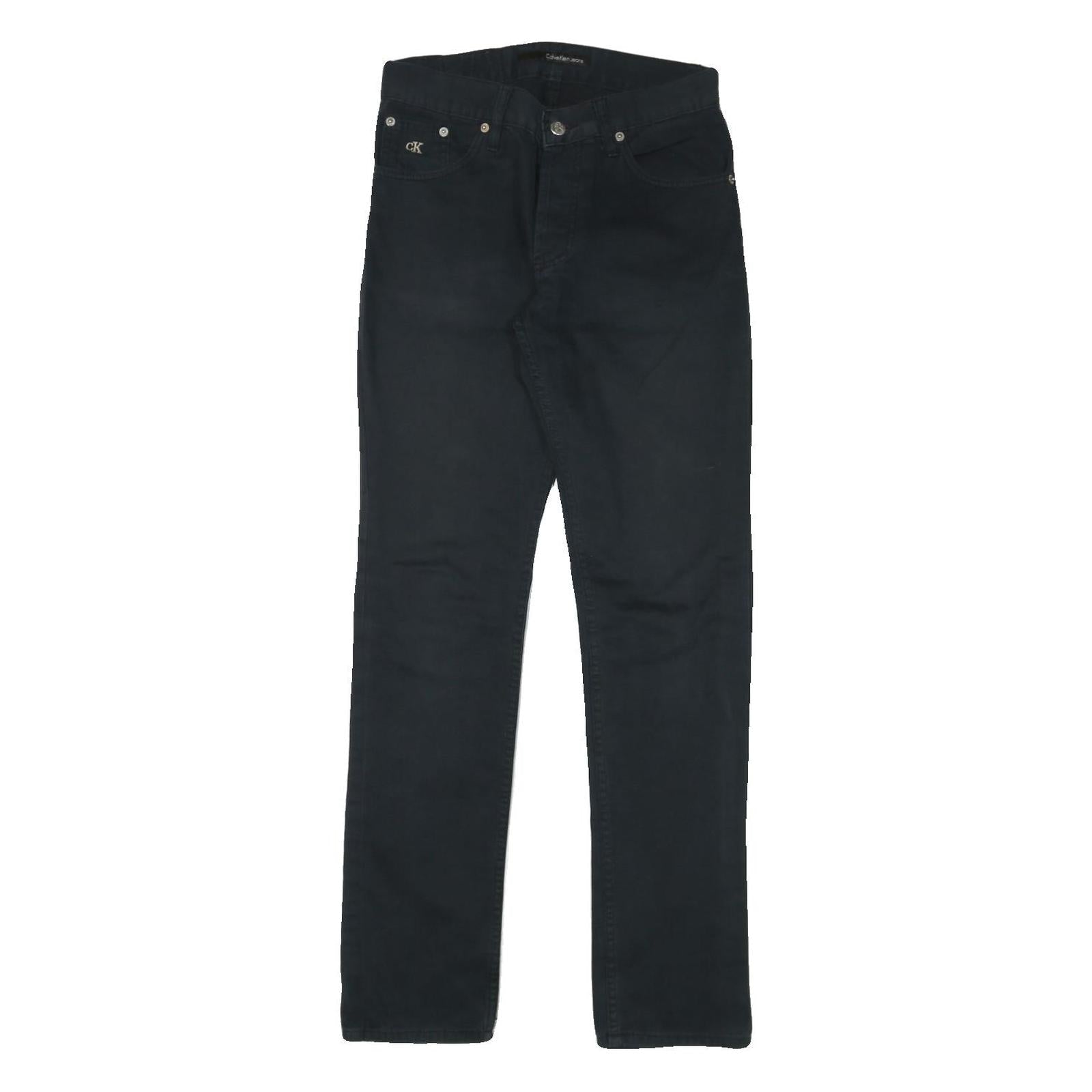 CALVIN KLEIN JEANS Womens Black Slim Skinny Denim W28 L31 Stylish Zip Fastening Refurbished - N/A refurbished available on Cerqular