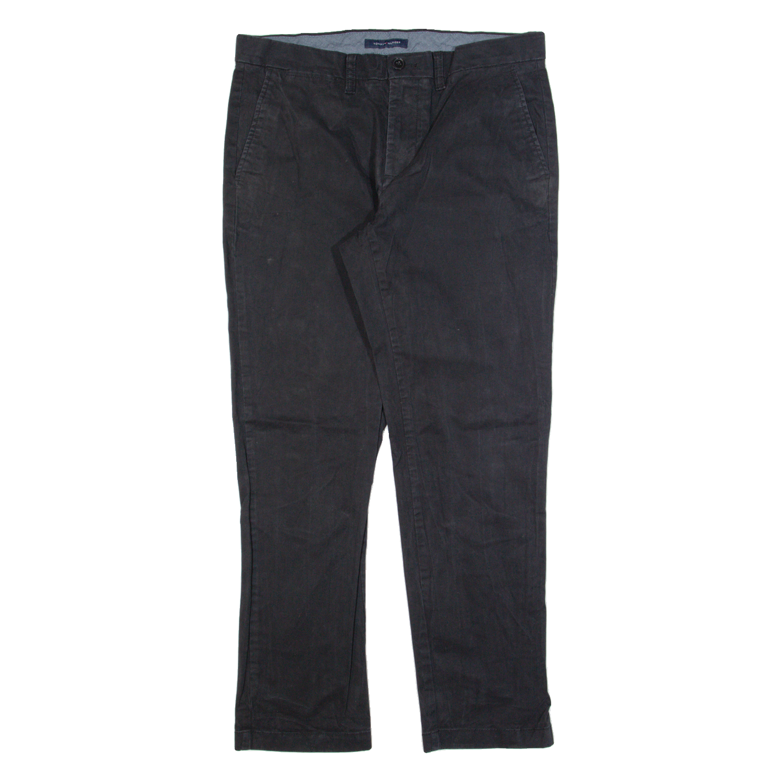 TOMMY HILFIGER Mens Trousers Black Regular Straight W32 L30 Refurbished - N/A refurbished available on Cerqular