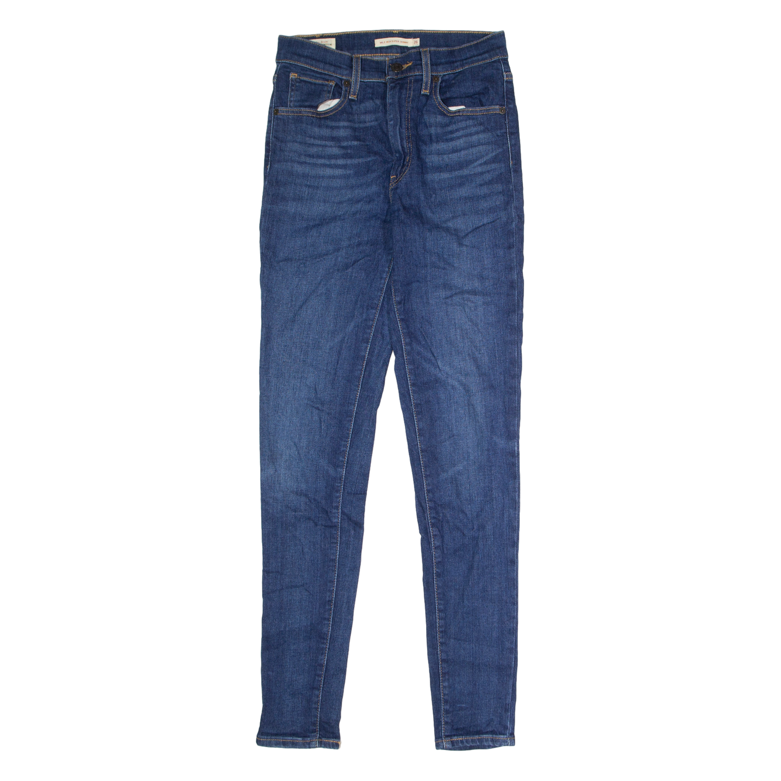 LEVI'S Mile High Super Womens Jeans Blue Regular Skinny W26 L30 Refurbished - N/A refurbished available on Cerqular