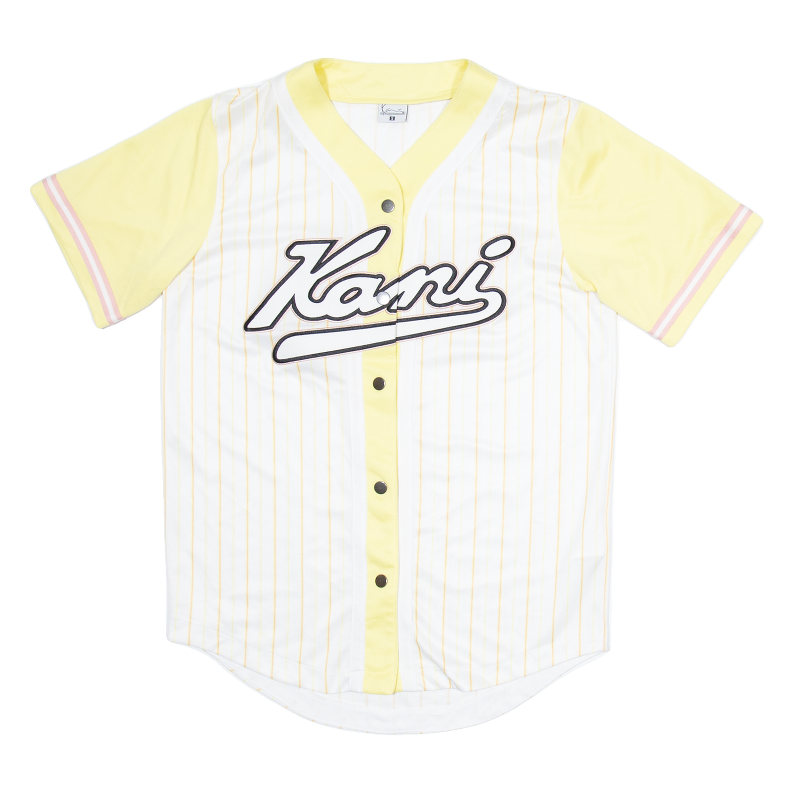 KARL KANI Womens Jersey White USA Button Neck S Refurbished - N/A refurbished available on Cerqular