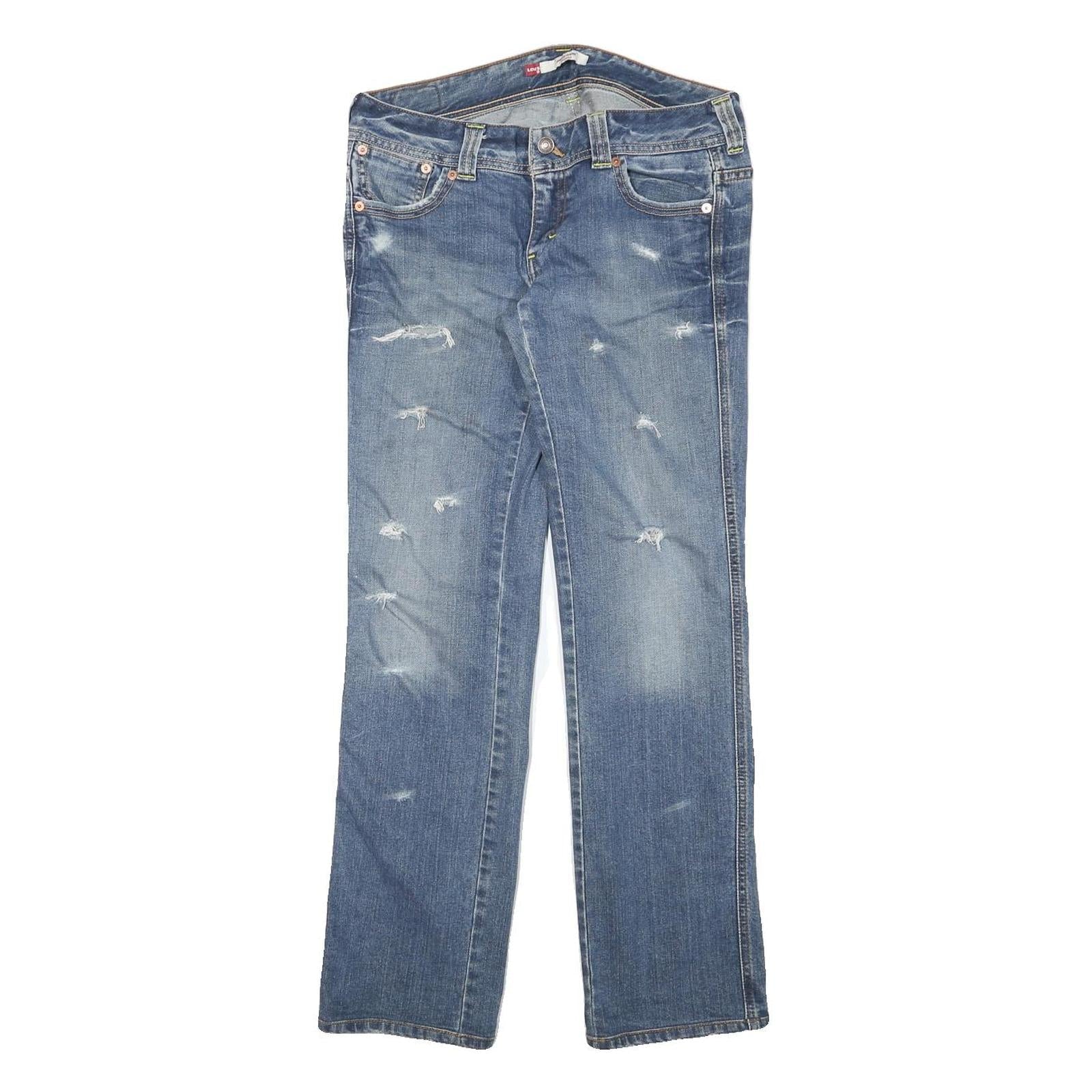 LEVI'S Womens Jeans Blue Denim Regular Straight Cotton Blend W30 L29 Casual Zip Refurbished - N/A refurbished available on Cerqular