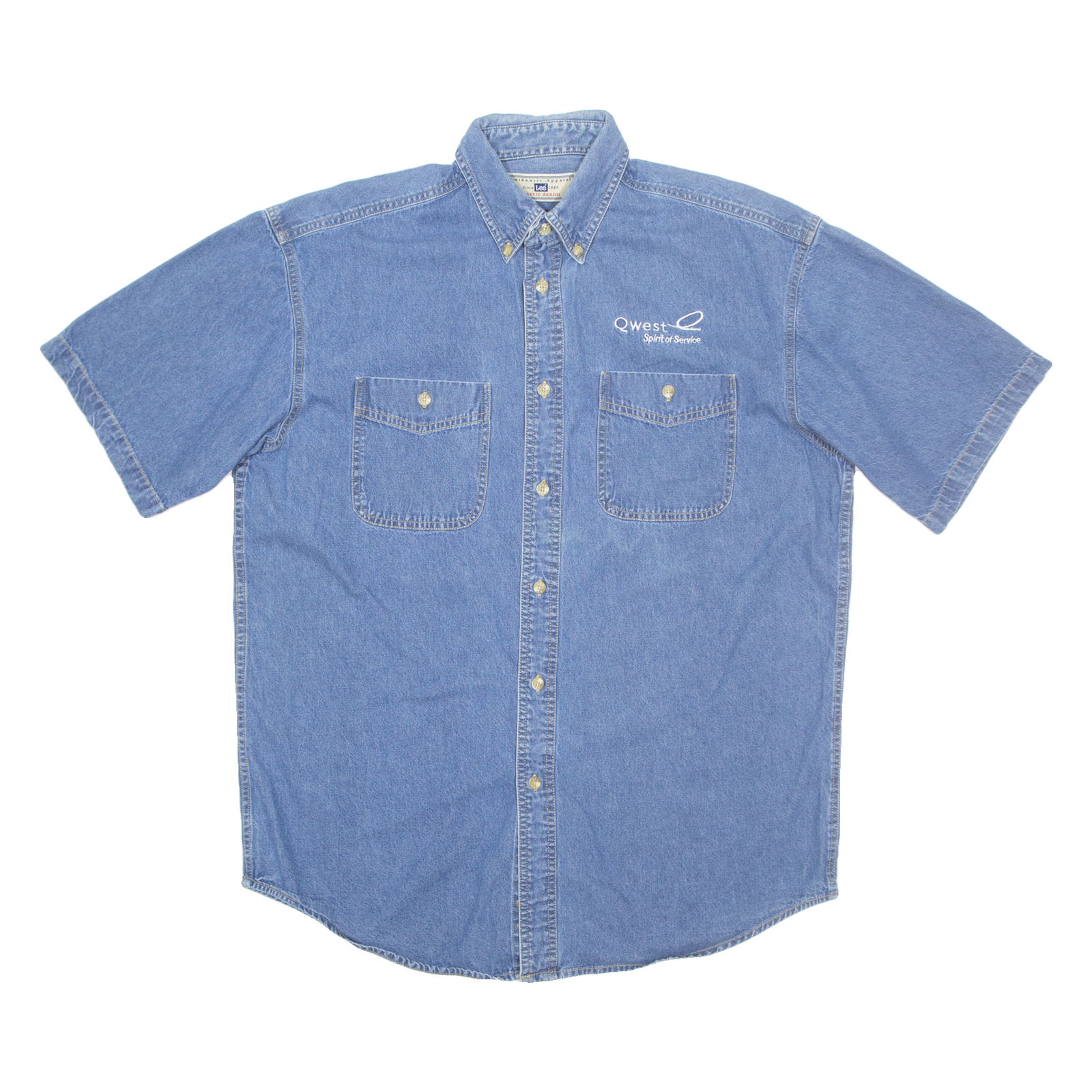 LEE Denim Mens Worker Shirt Blue M Refurbished - N/A refurbished available on Cerqular