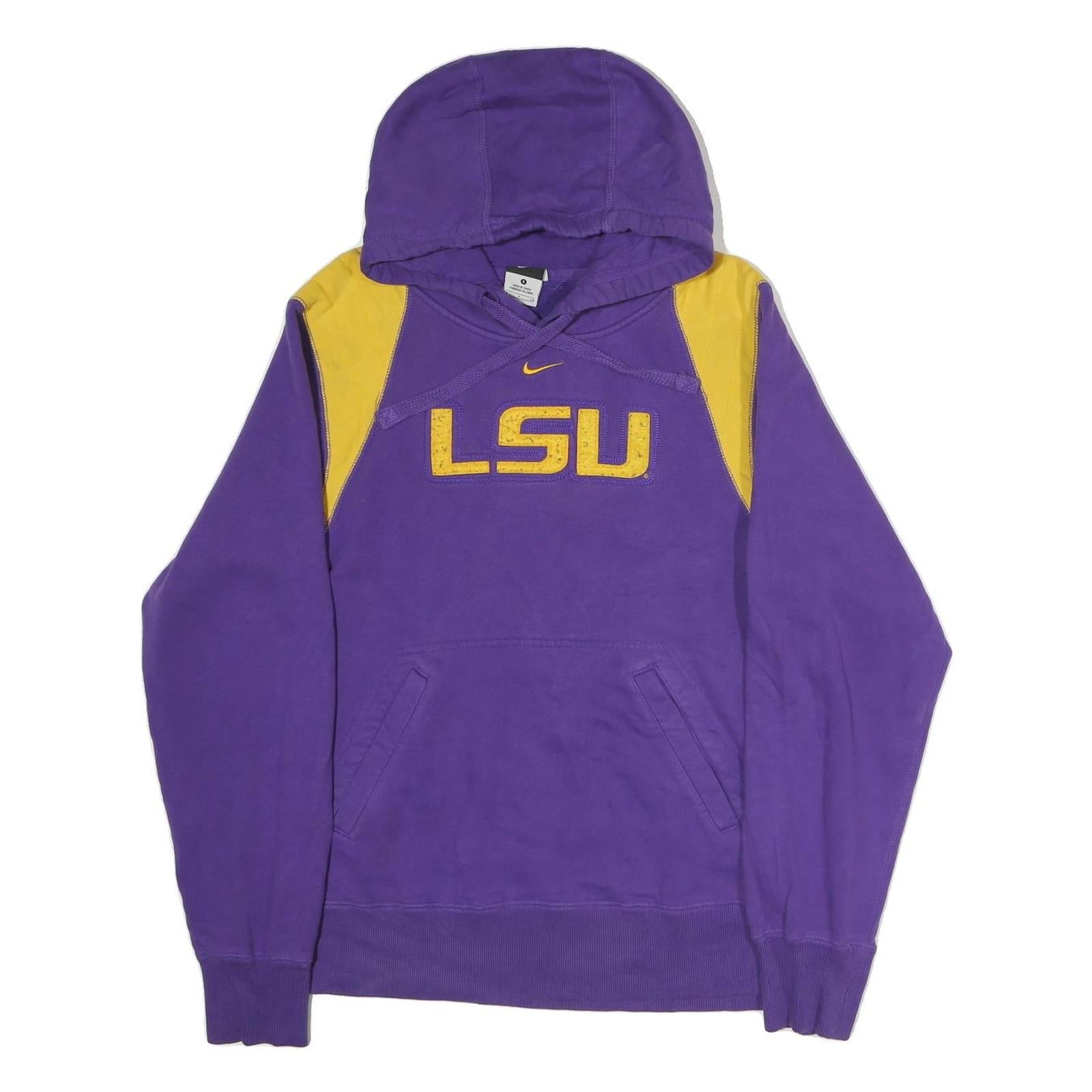 NIKE Mens Purple & Yellow LSU Pullover Hoodie S College Sports Fanwear Refurbished - N/A refurbished available on Cerqular