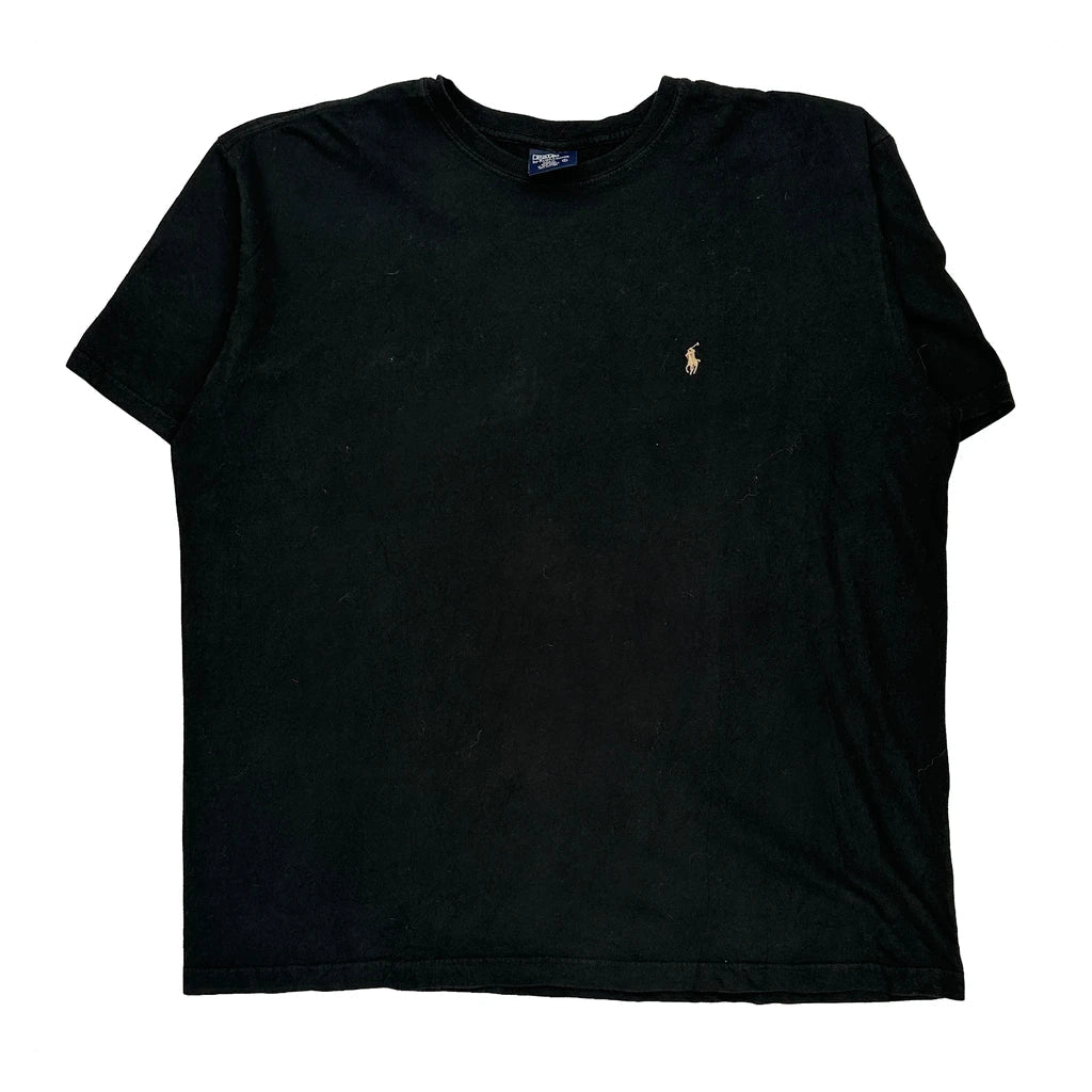 Buy Polo By Ralph Lauren T-Shirt - Large Black Cotton Refurbished - $33.49 Polo By Ralph Lauren T-Shirt - Large Black Cotton Refurbished - Thrifted (note: this is a term often used to describe second- refurbished available on Cerqular