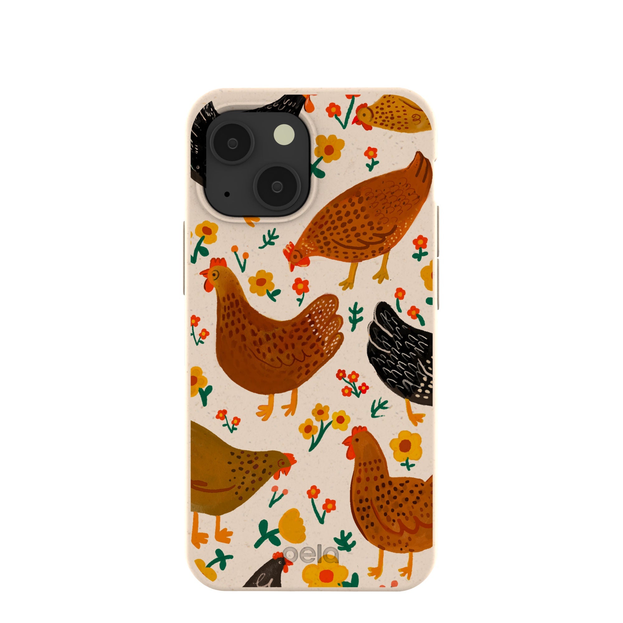 Seashell Chicken Garden iPhone 13 Mini Case Refurbished - Pela Case refurbished available on Cerqular