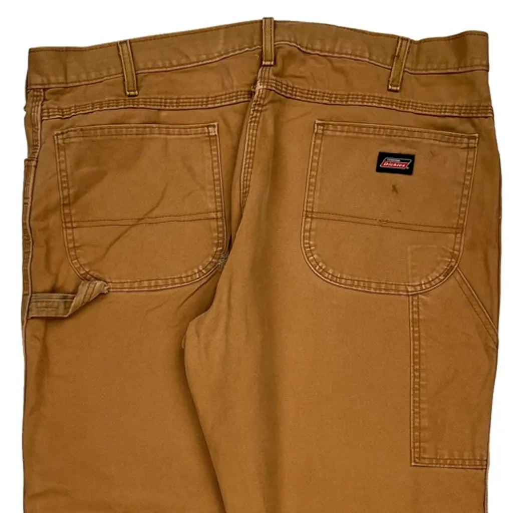 Dickies Carpenter Trousers - 40W 30L Brown Cotton Refurbished - Thrifted (note: this is a term often used to describe second- refurbished available on Cerqular