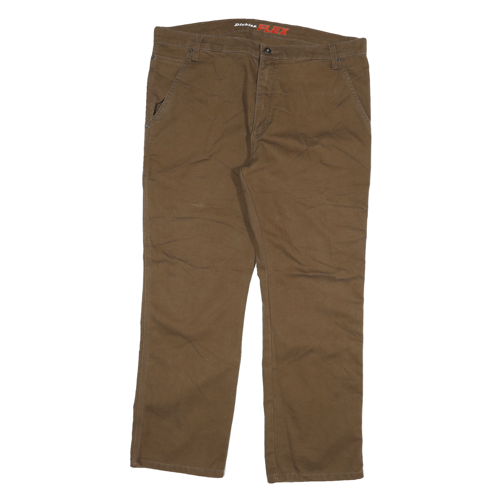 DICKIES Mens Relaxed Brown Jeans Denim W38 L28 Workwear Straight Cotton Blend Refurbished - N/A refurbished available on Cerqular