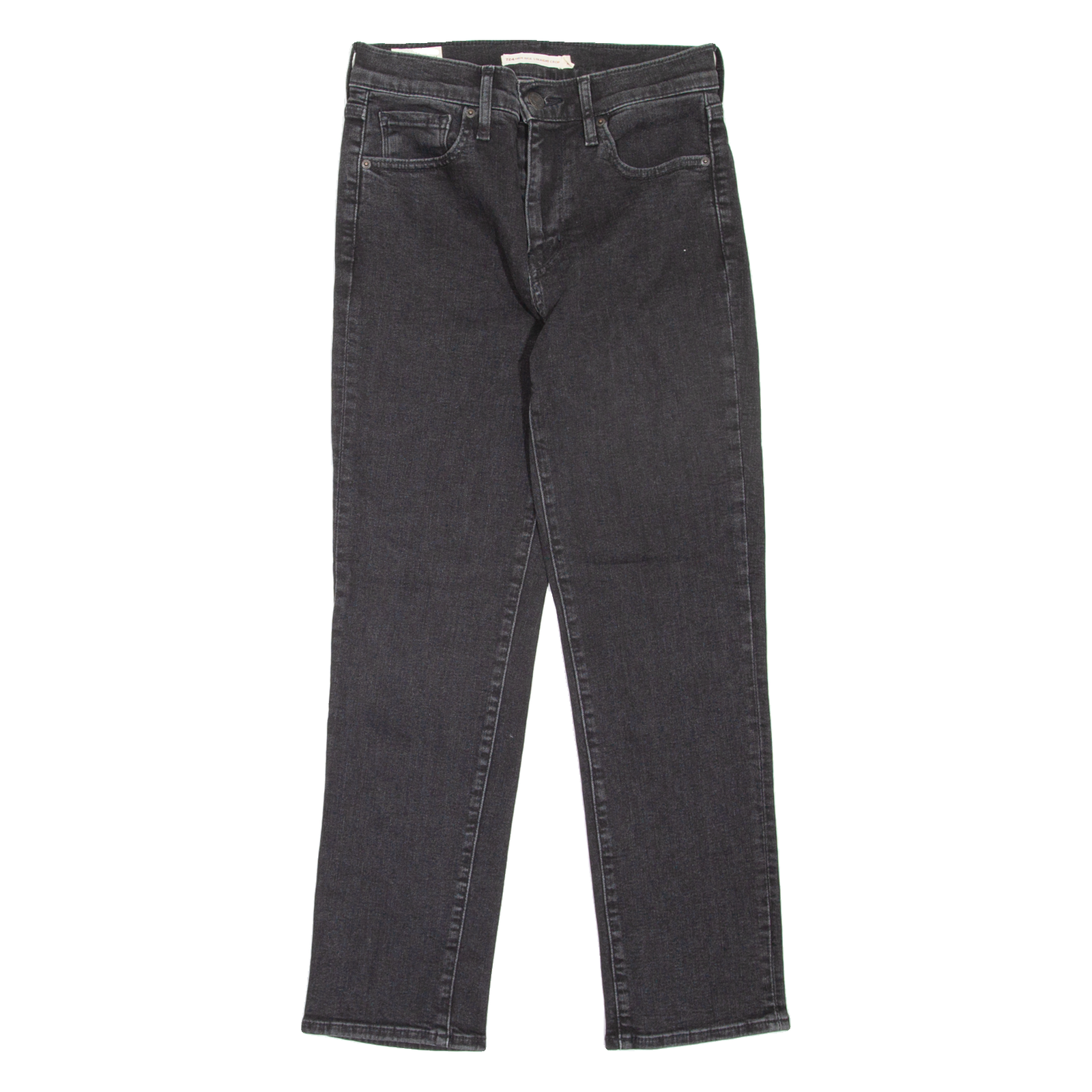 LEVI'S 724 High Rise Crop BIG E Womens Jeans Black Regular Straight W26 L25 Refurbished - N/A refurbished available on Cerqular