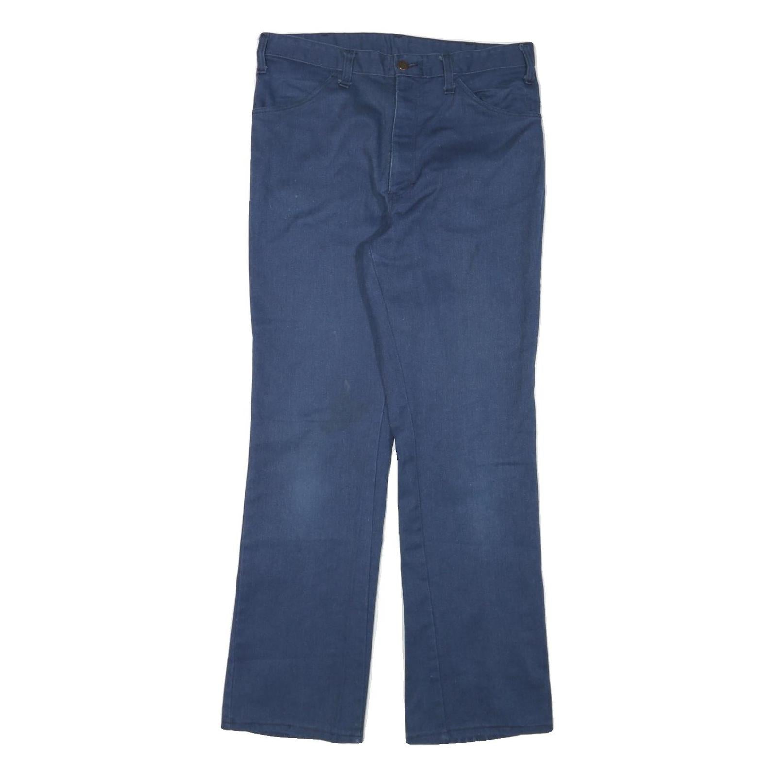 DICKIES Womens Cotton Blend Blue Regular Straight Trousers W31 L30 Workwear Zip Refurbished - N/A refurbished available on Cerqular