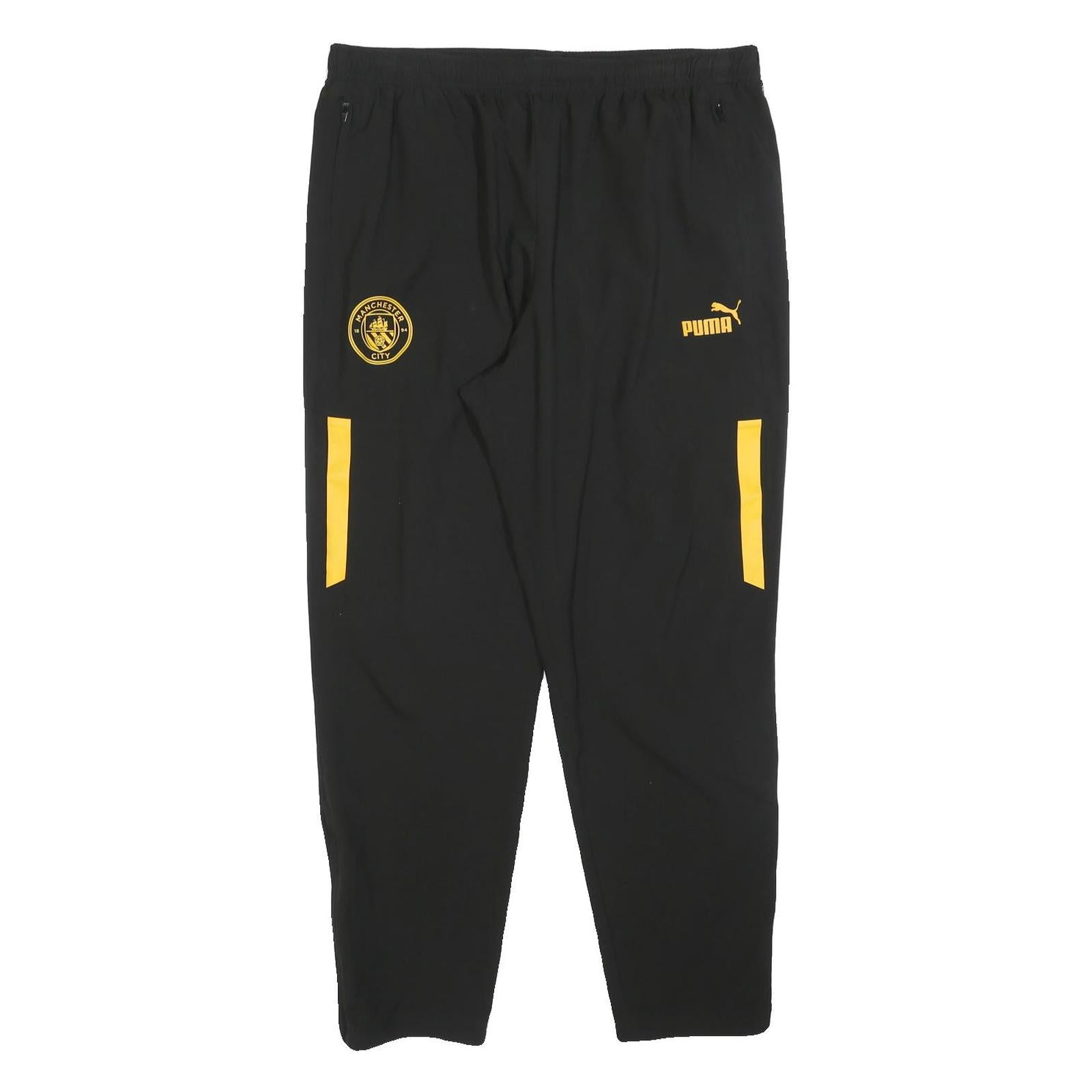 PUMA Mens Joggers Black & Yellow Manchester City Slim Tapered XL W34 L30 Refurbished - N/A refurbished available on Cerqular