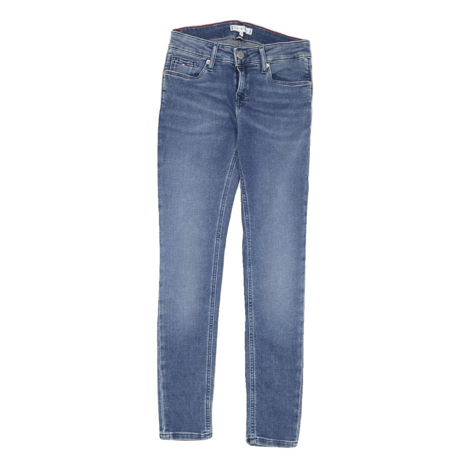 TOMMY HILFIGER Womens Slim Blue Denim Skinny Jeans W24 L27 Stylish Zip Closure Refurbished - N/A refurbished available on Cerqular