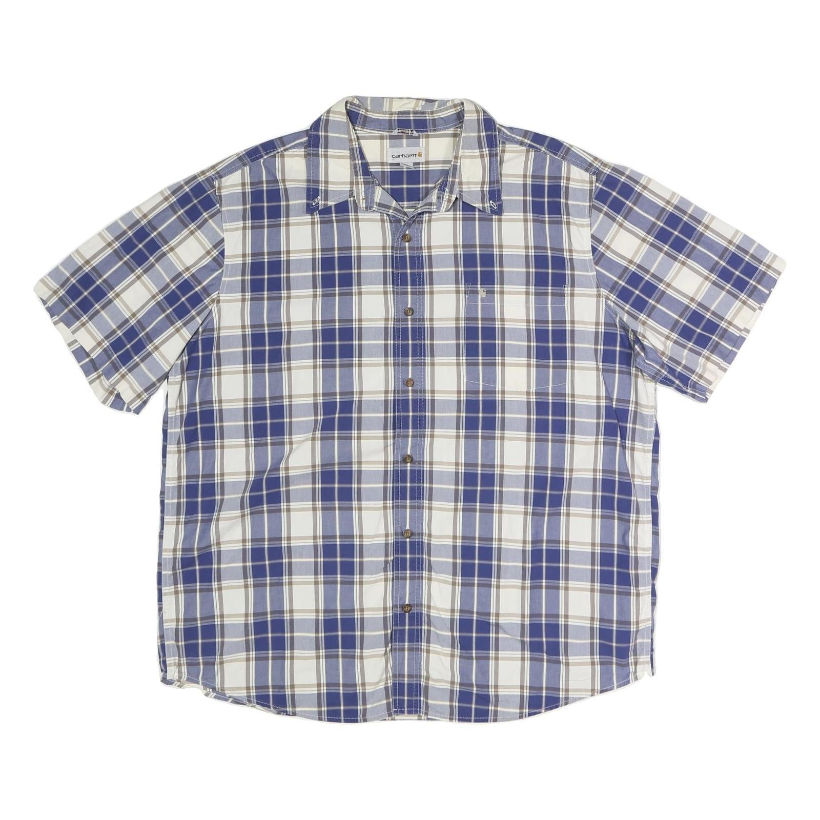 Buy CARHARTT Mens Blue Beige & White Plaid Shirt 2XL Cotton Short Sleeve Casual Refurbished - $50.69 CARHARTT Mens Blue Beige & White Plaid Shirt 2XL Cotton Short Sleeve Casual Refurbished - N/A refurbished available on Cerqular