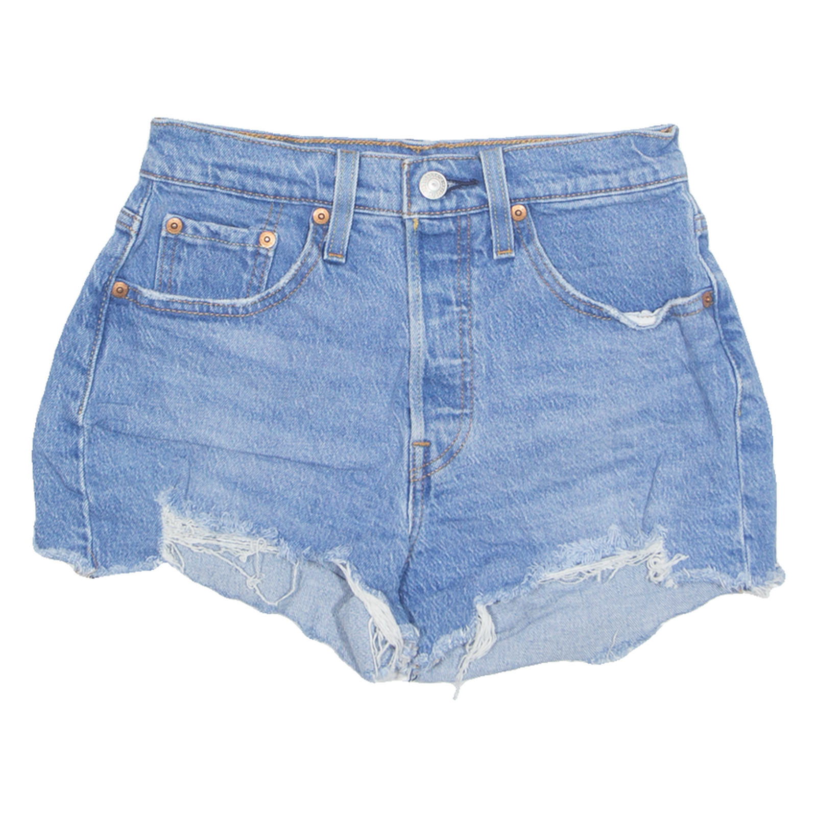 LEVI'S Cut Off 501 Womens Denim Shorts Blue XS W26 Refurbished - N/A refurbished available on Cerqular