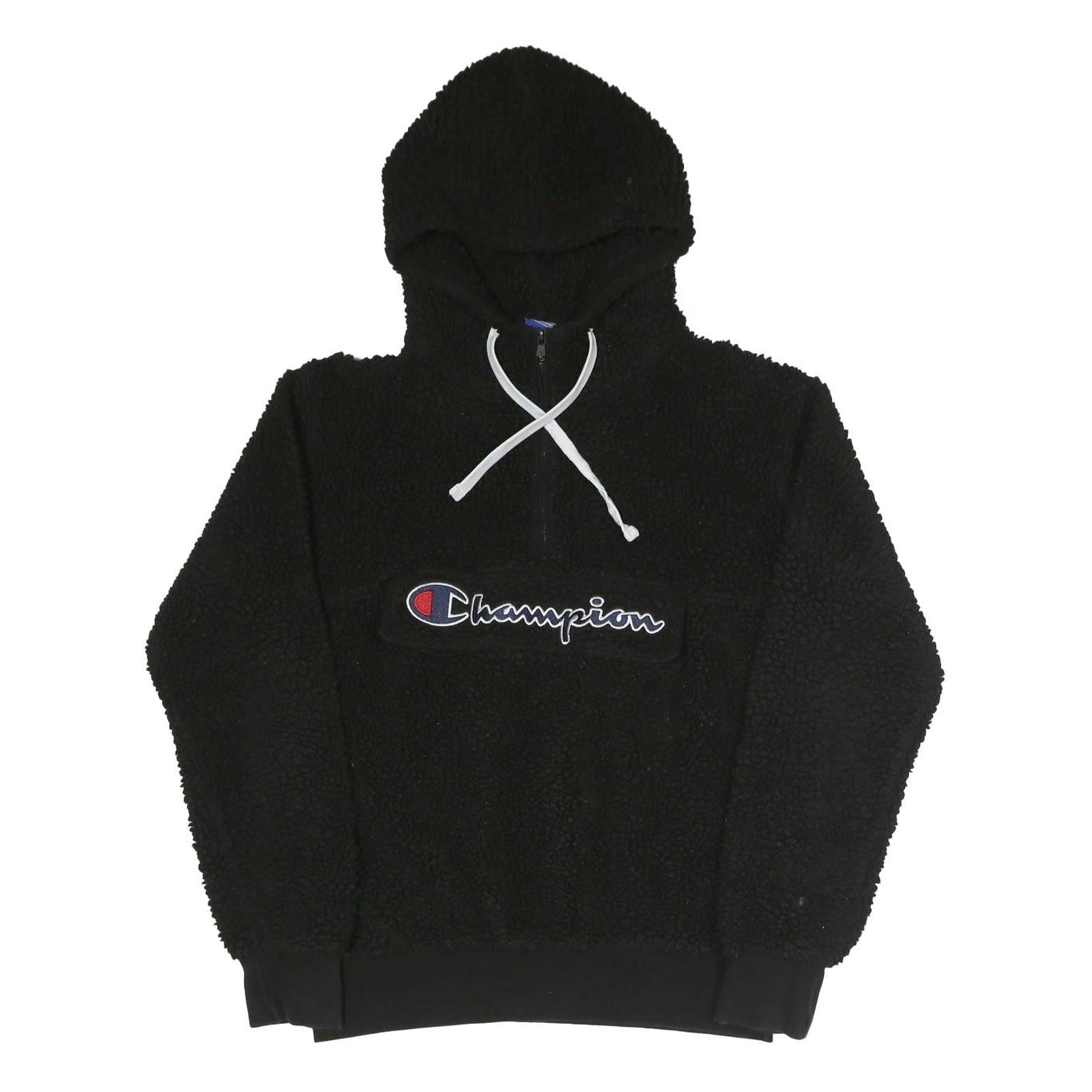 CHAMPION Womens Black Hoodie Fleece ¼ Zip L Warm Comfort Sportswear Refurbished - N/A refurbished available on Cerqular