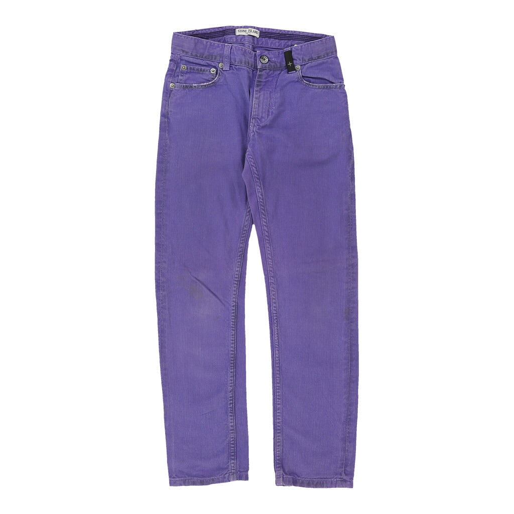 Age 10 Stone Island Trousers - 24W 26L Purple Cotton | Size: 24"" waist Refurbished - N/A (Preloved Designer is not a specific brand, it refurbished available on Cerqular
