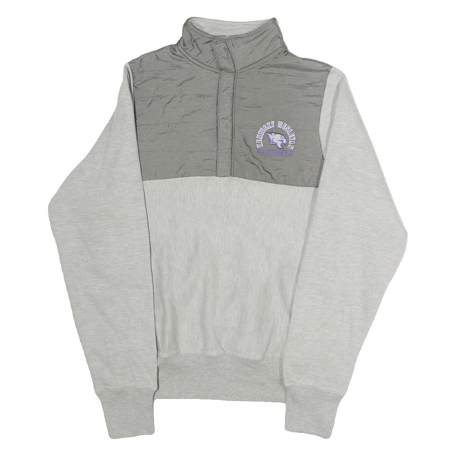 CHAMPION REVERSE WEAVE Mens Grey & Light Grey Kentucky Wesleyan Panthers Crew Refurbished - N/A refurbished available on Cerqular