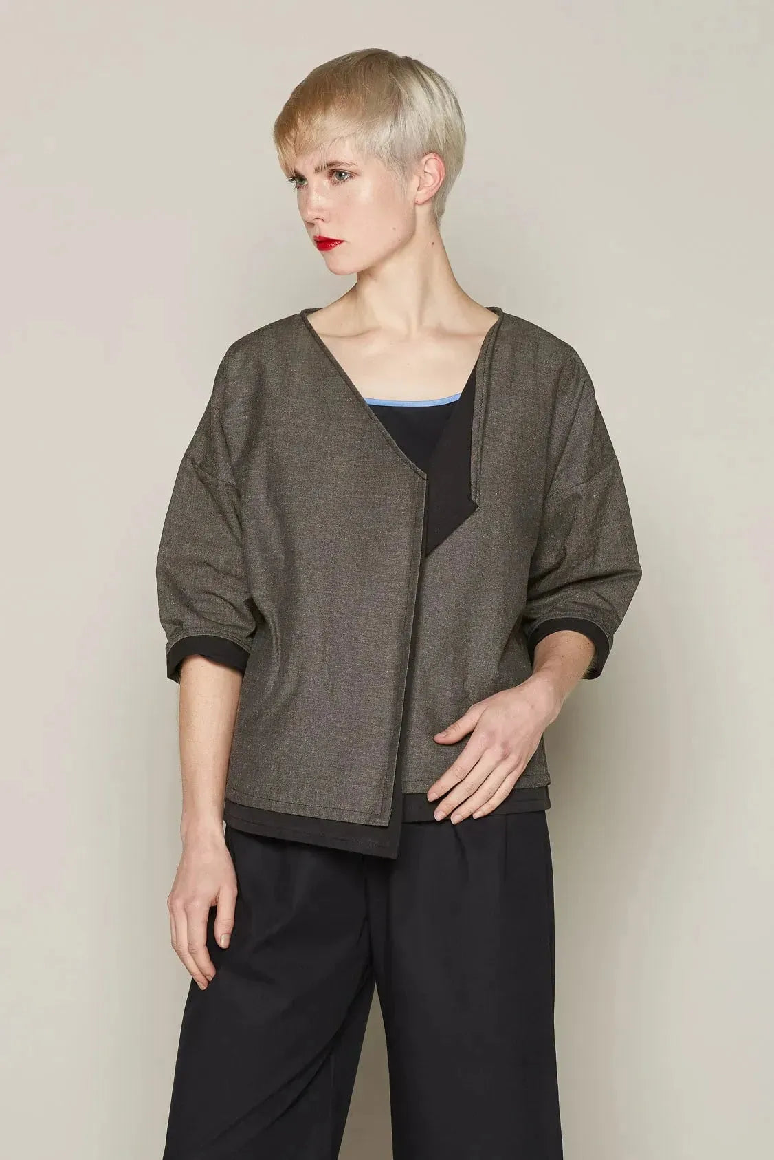 Liza Jacket (Grey & Black) | size: XL Refurbished - N/A refurbished available on Cerqular