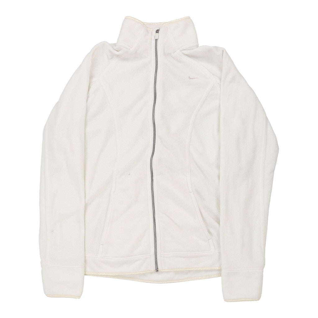 Buy Nike Fleece - Large White Polyester | Size: large Refurbished - $18.08 Nike Fleece - Large White Polyester | Size: large Refurbished - Thrifted (note: this is a term often used to describe second- refurbished available on Cerqular