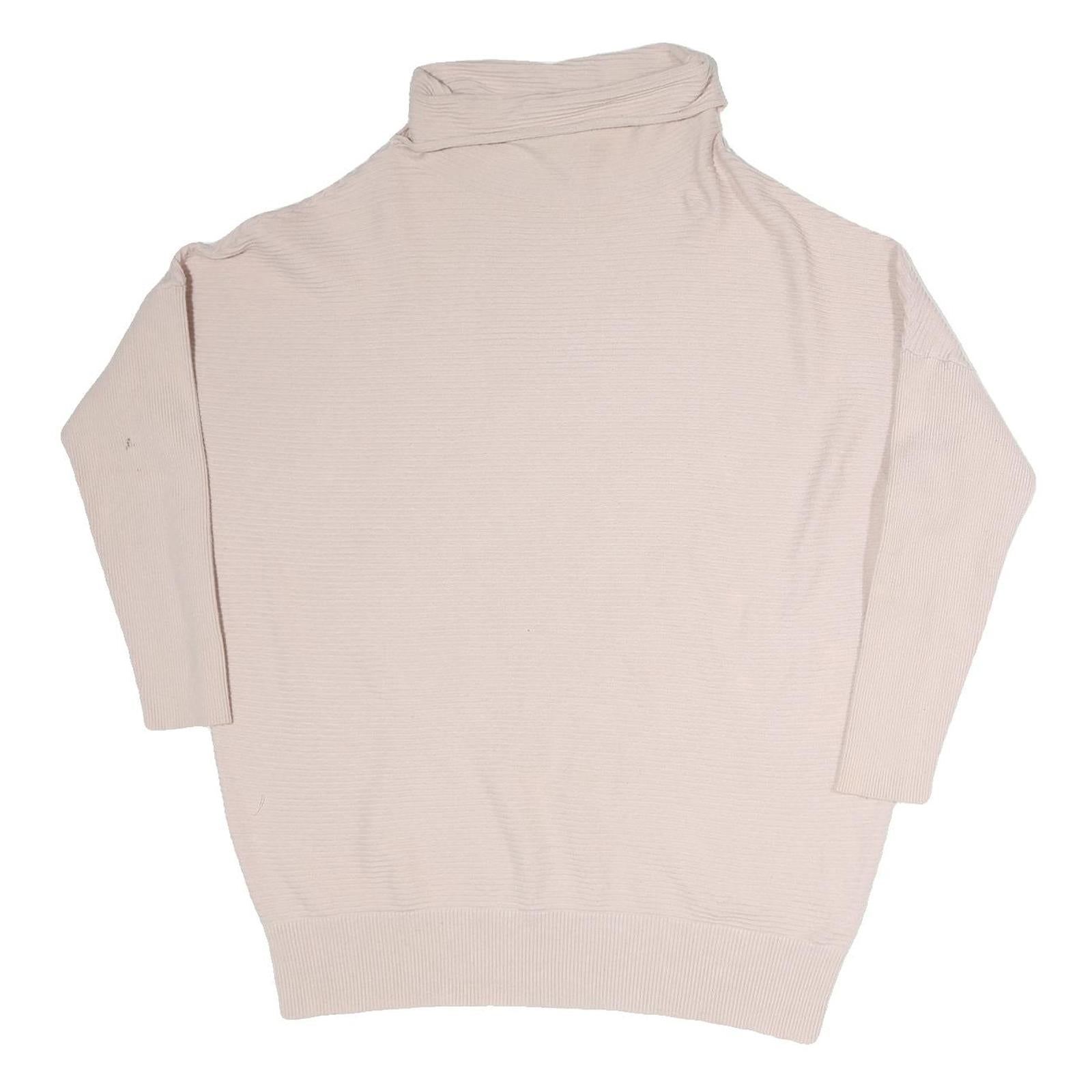 PHASE EIGHT Womens Cream Plain Pullover Roll Neck Basic Knit Size L Lightweight Refurbished - N/A refurbished available on Cerqular