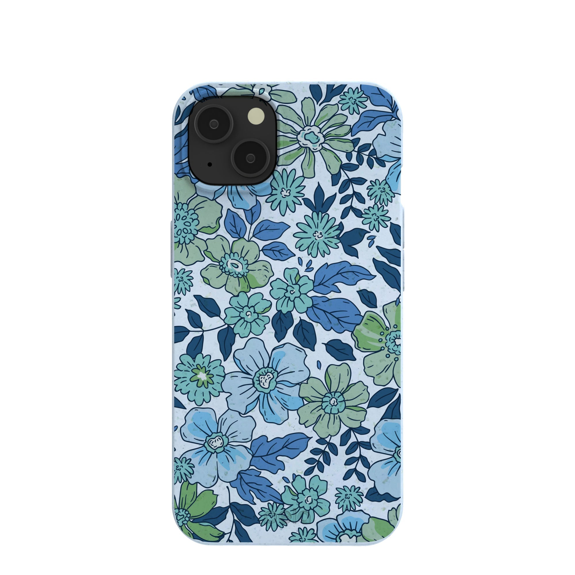 Powder Blue Liberty Florals iPhone 13 Case Refurbished - Pela Case refurbished available on Cerqular