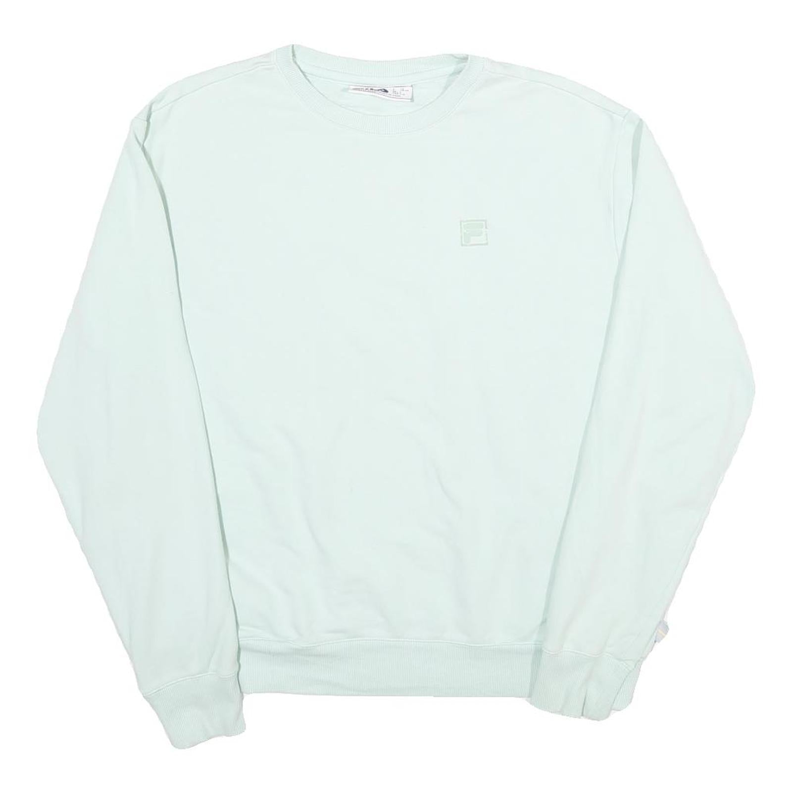 FILA Womens Light Green Cotton Blend Crew Neck Sweatshirt L Casual Pullover Refurbished - N/A refurbished available on Cerqular
