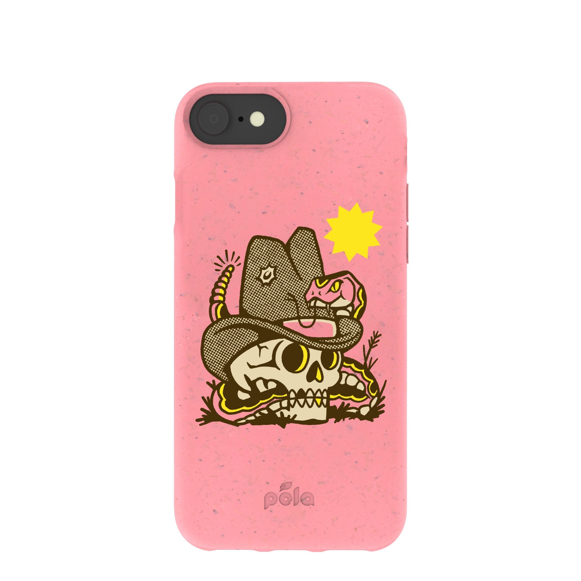 Bubblegum Pink Snakebite iPhone 6/6s/7/8/SE Case Refurbished - Pela Case refurbished available on Cerqular